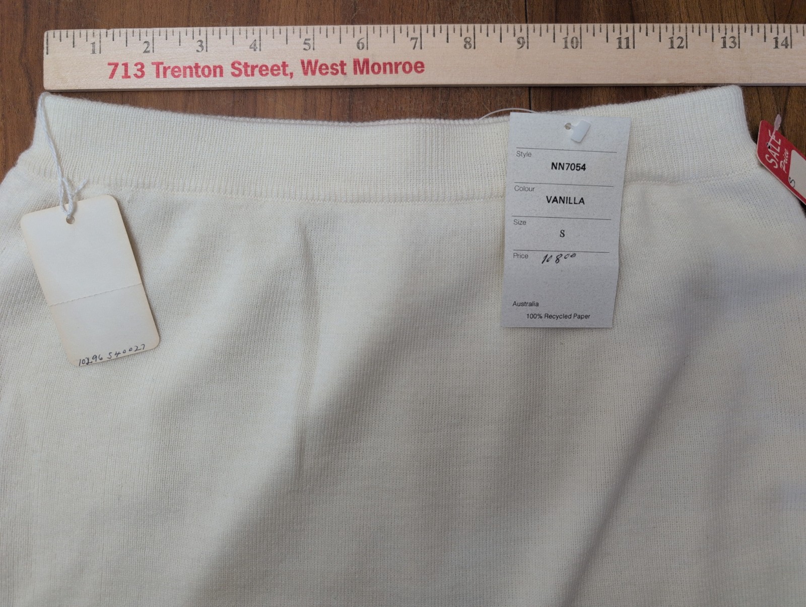 Vintage Meredith Vanilla Long Ribbed Knit Straight Skirt S Lambswool Lined Slit