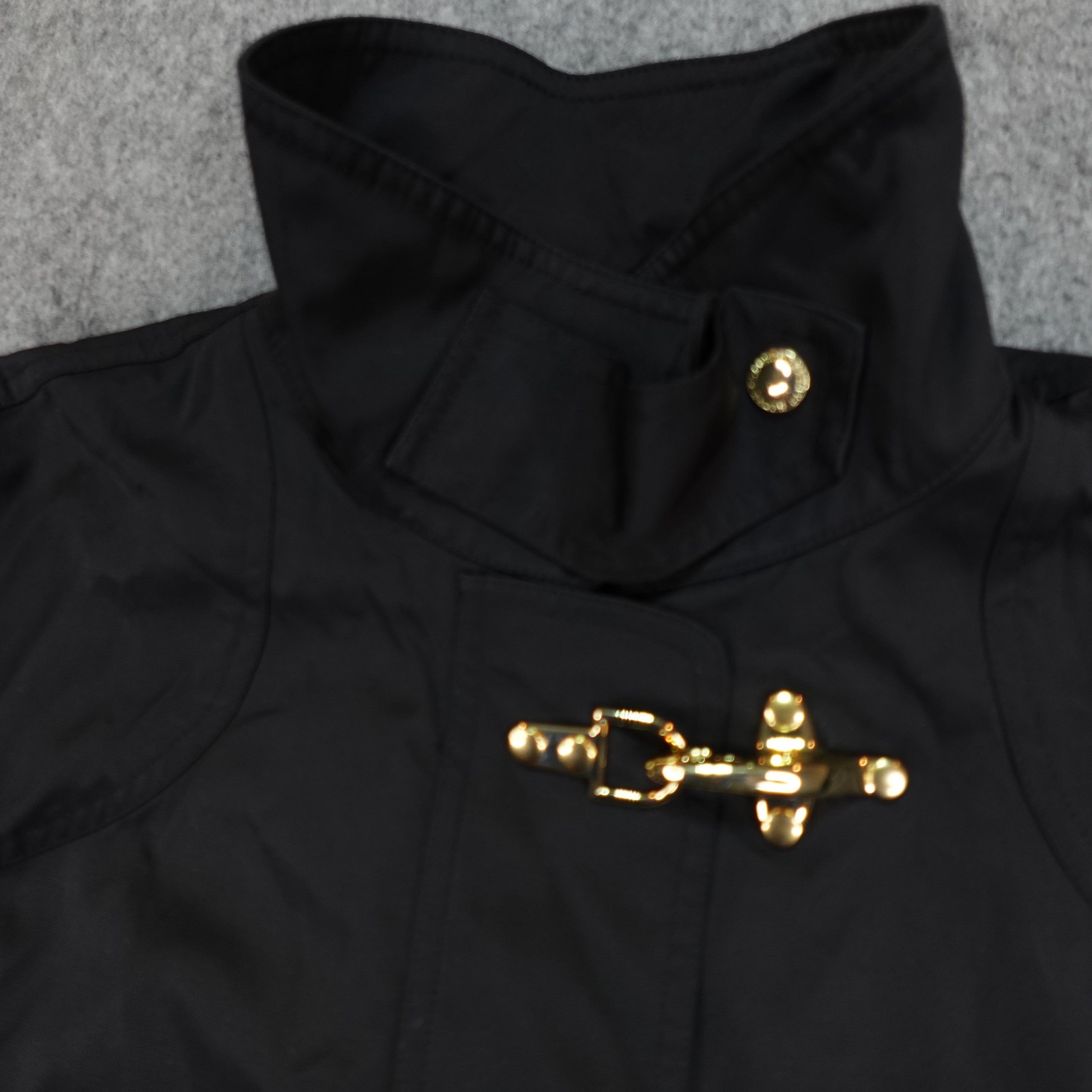 LRL Ralph Lauren Jacket Womens 2X Plus Gold Fireman Lobster Clasp Coat Vintage