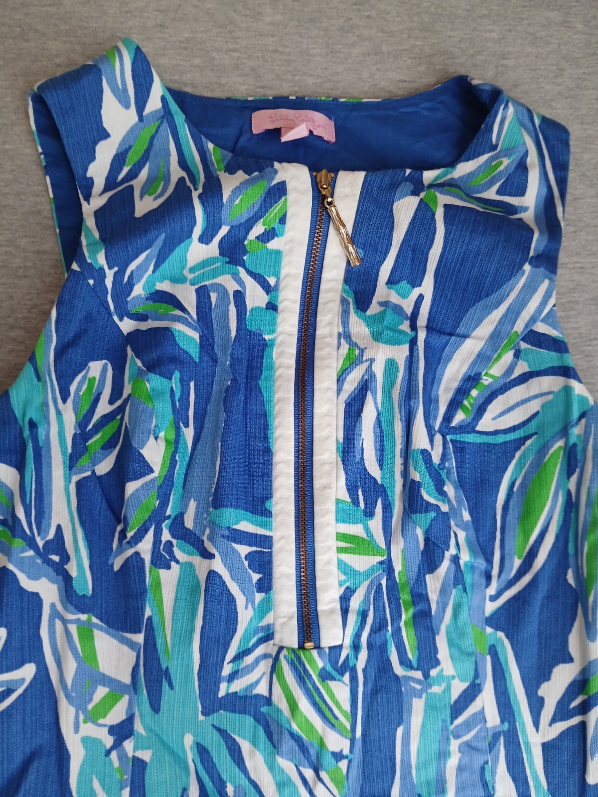 Lilly Pulitzer Dress 2 Penelope Shift Cottage Resort Beach Cruise Gold Zip