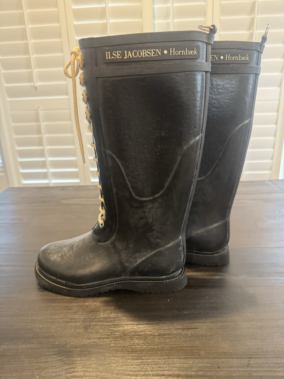 Ilse Jacobsen Hornbæk Women’s Black Waterproof Rubber Knee High Rain Boot US 8