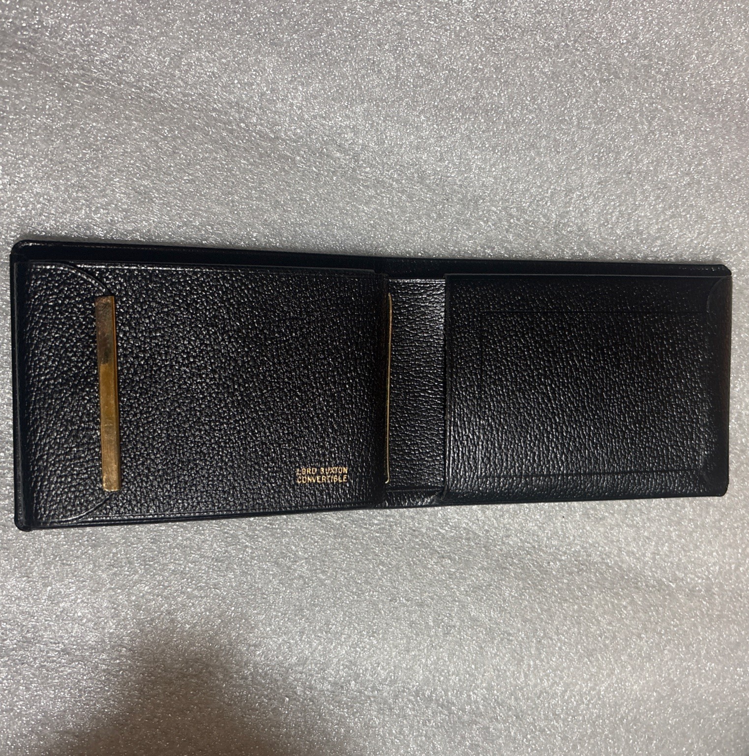 Vintage Lord Buxton Black Convertible Wallet w/ Original Inserts