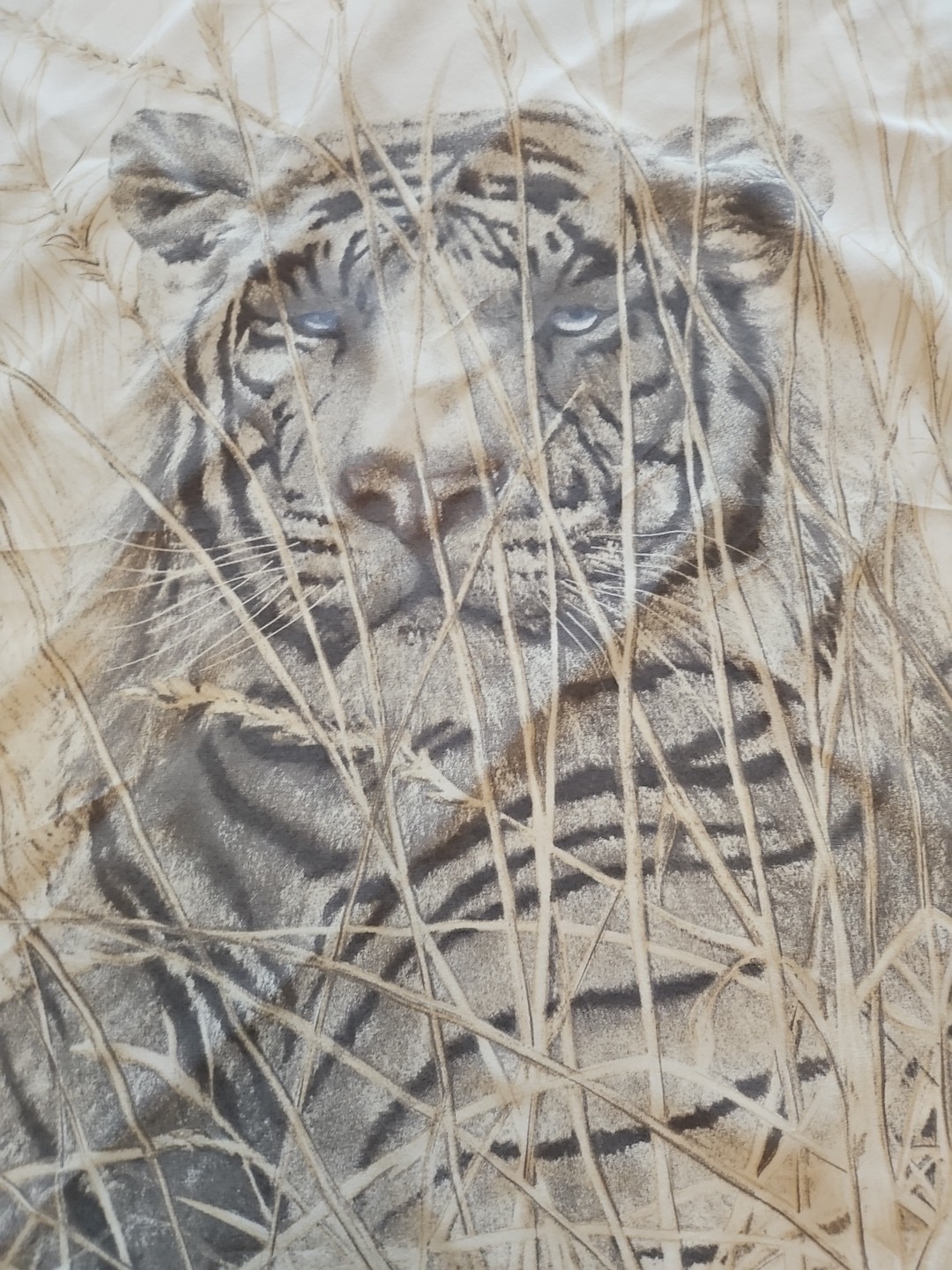 Escada 35 In Square Silk Scarf Beige Gray Animal Print