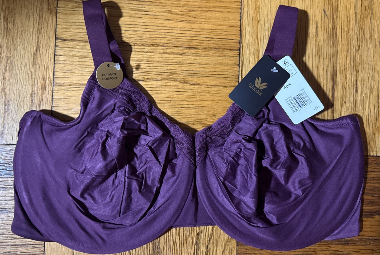 40H – WACOAL Perfect Primer Full Figure Underwire Bra, Italian Plum, New