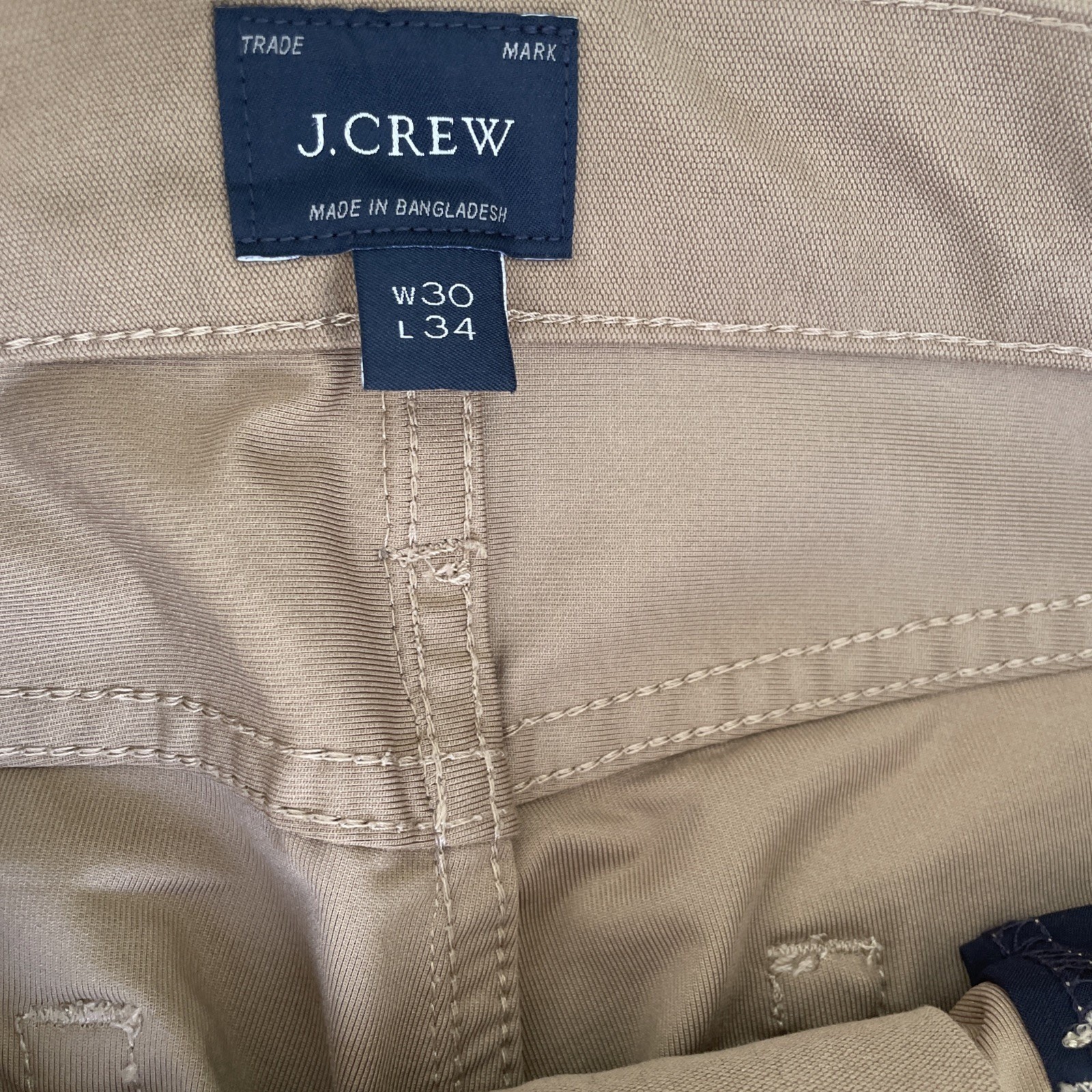 J.Crew Tech Pant 770 Straight Fit Khaki Stretch Performance Chino Pants 30x34NEW
