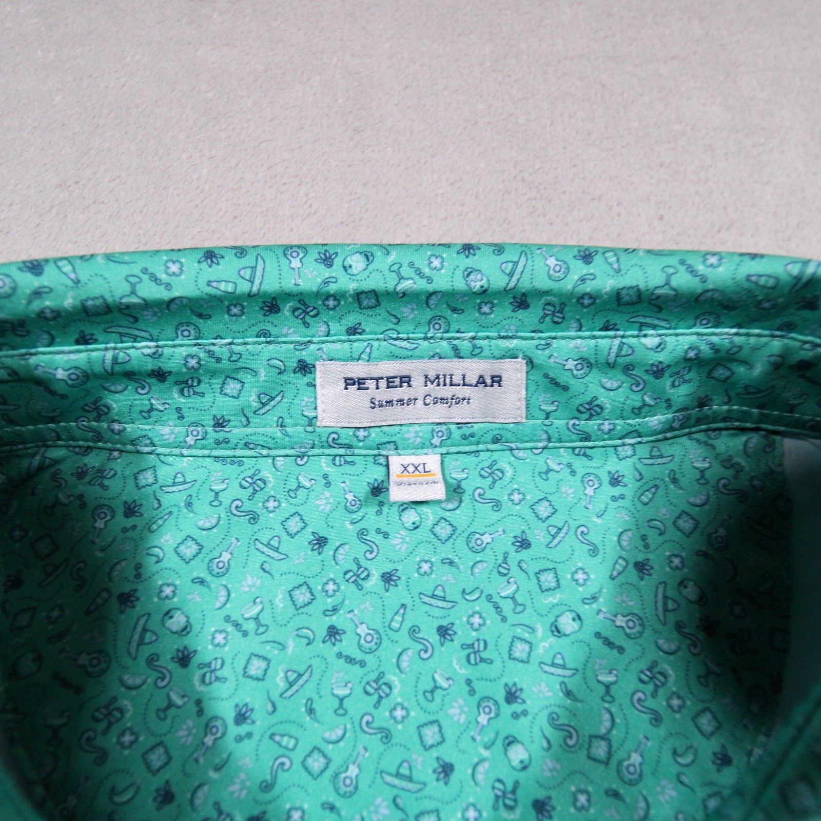 Peter Millar summer comfort all over print short sleeve polo shirt XXL
