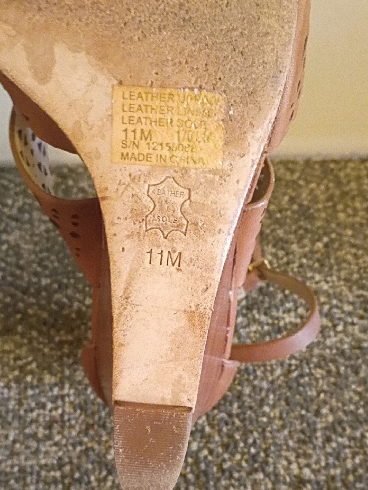 Tory Burch Brown Laser-Cut Ankle-Strap Heels