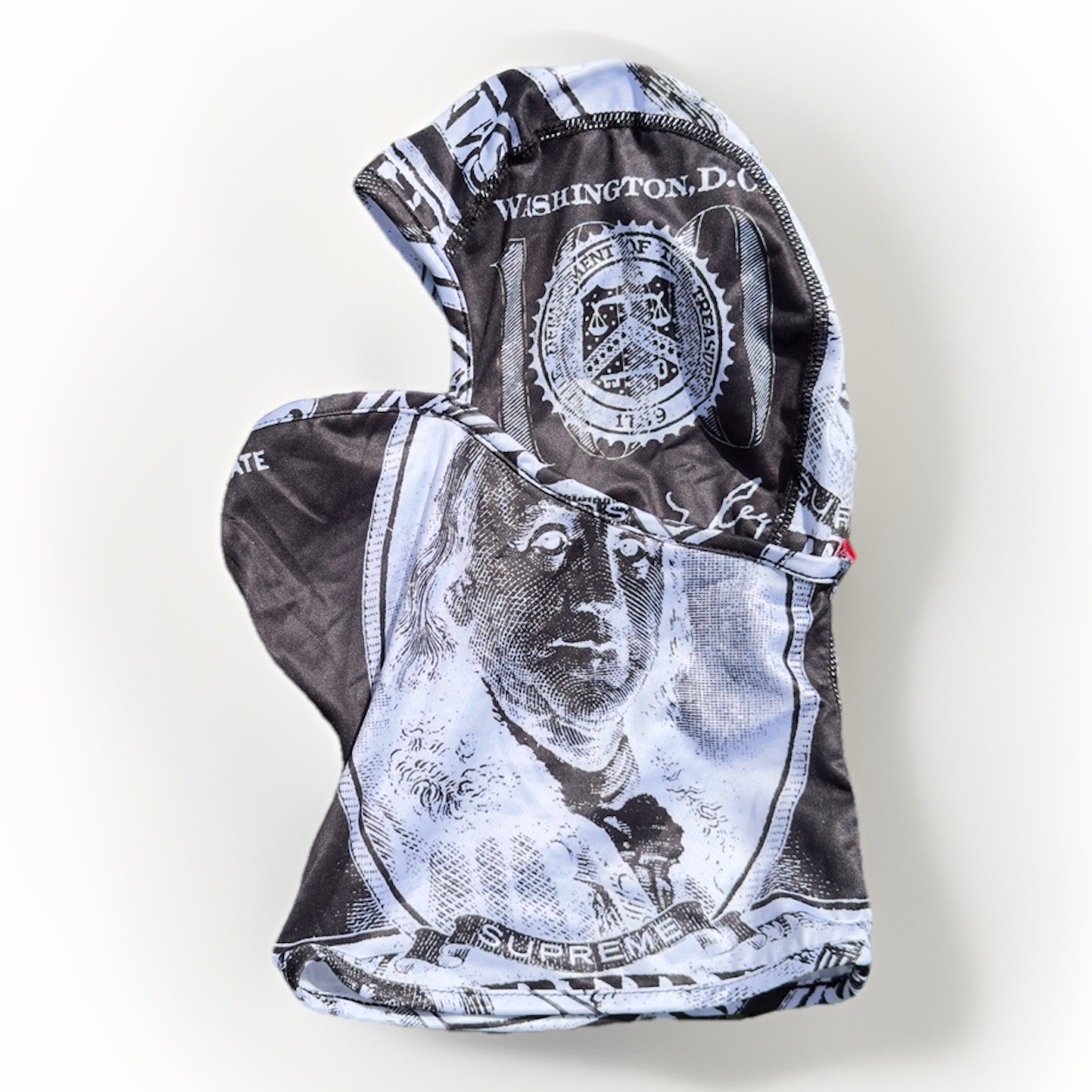 Supreme Lightweight Balaclava Black White Money SS25 Ski Mask New OS