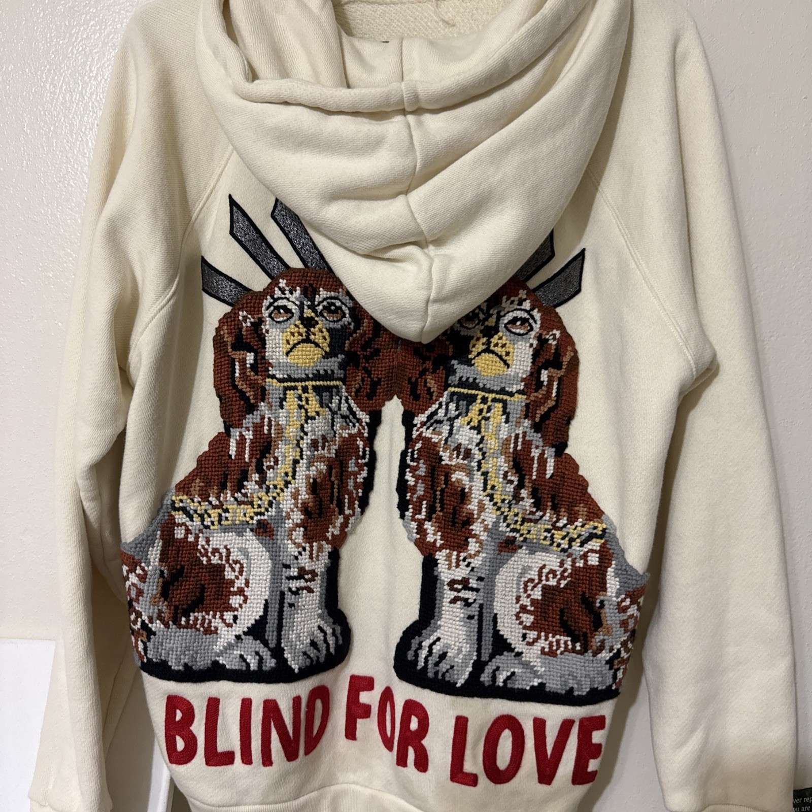 Gucci ‘Blind For Love’ Embroidered Hoodie (retail $1900) Oversized Fit