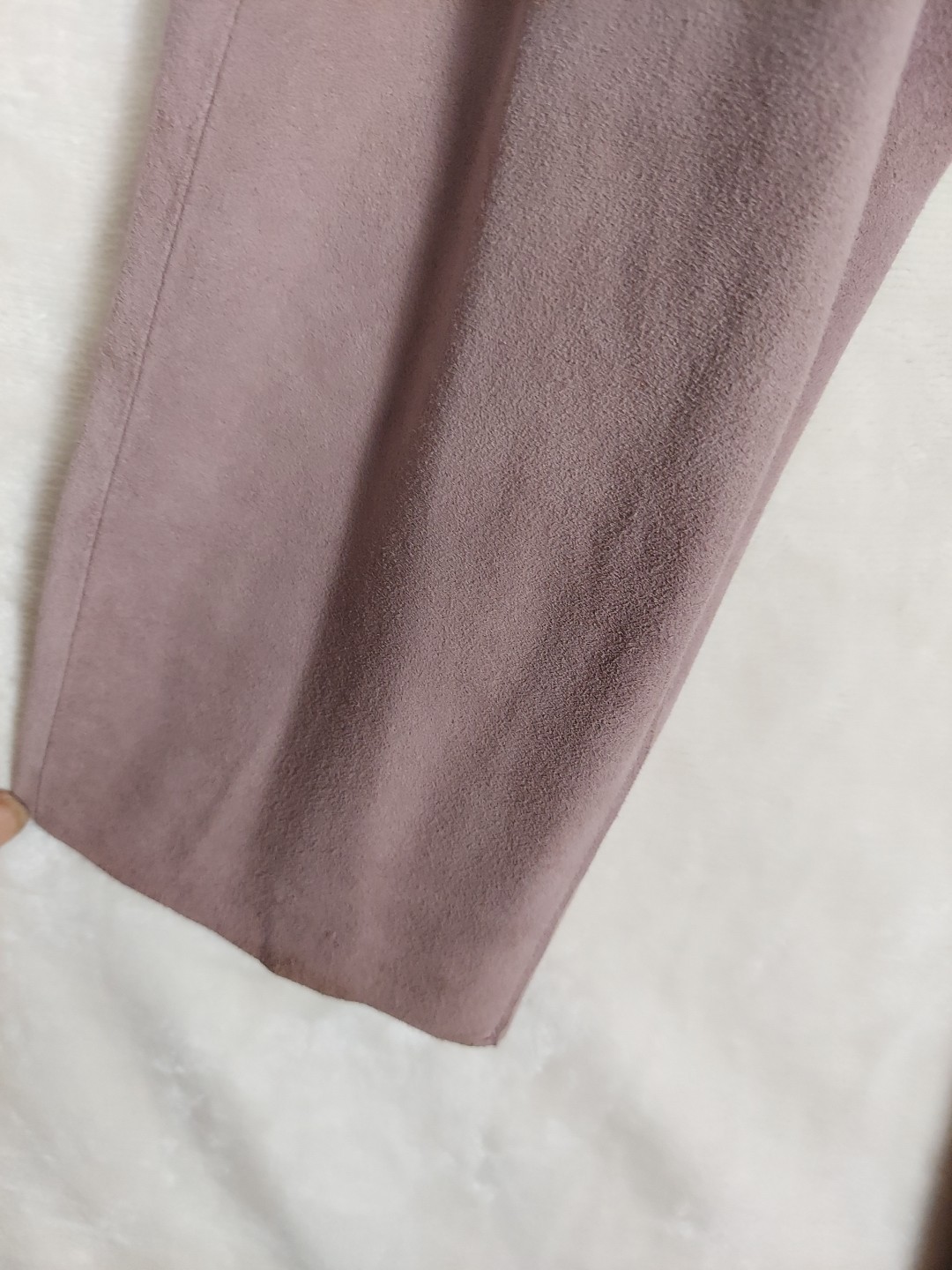 Linea Pelle Collection Suede Trench Coat Womens M Lavender 100% Lames Leather