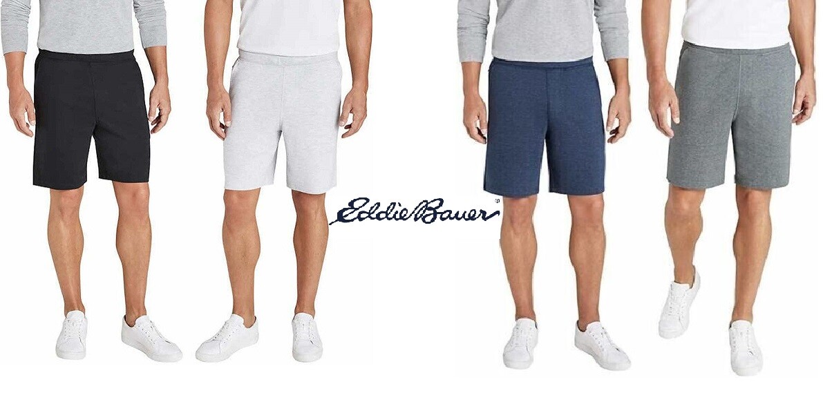 Eddie Bauer Mens Lounge Shorts, Navy/Grey/Black/Lt Gray, Mix/Match, NEW