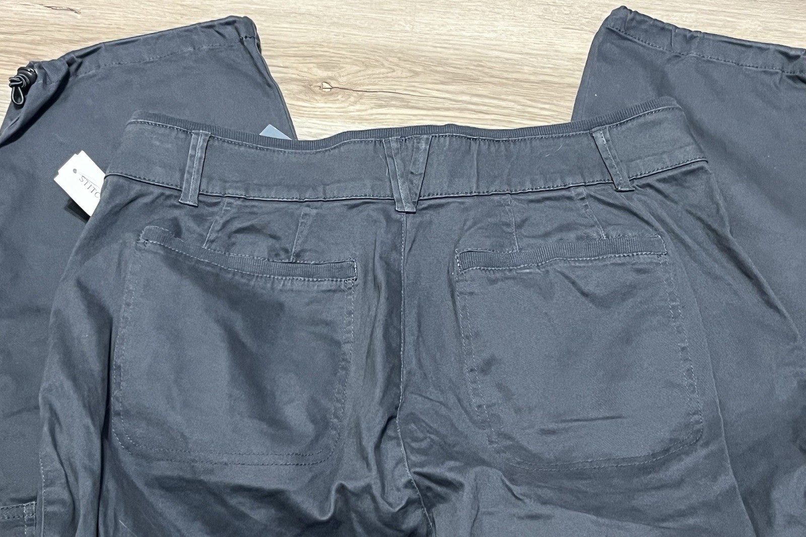 NEW Democracy Size 14P Ab solution Skyrise Utility Pants gray Cargo Slimming