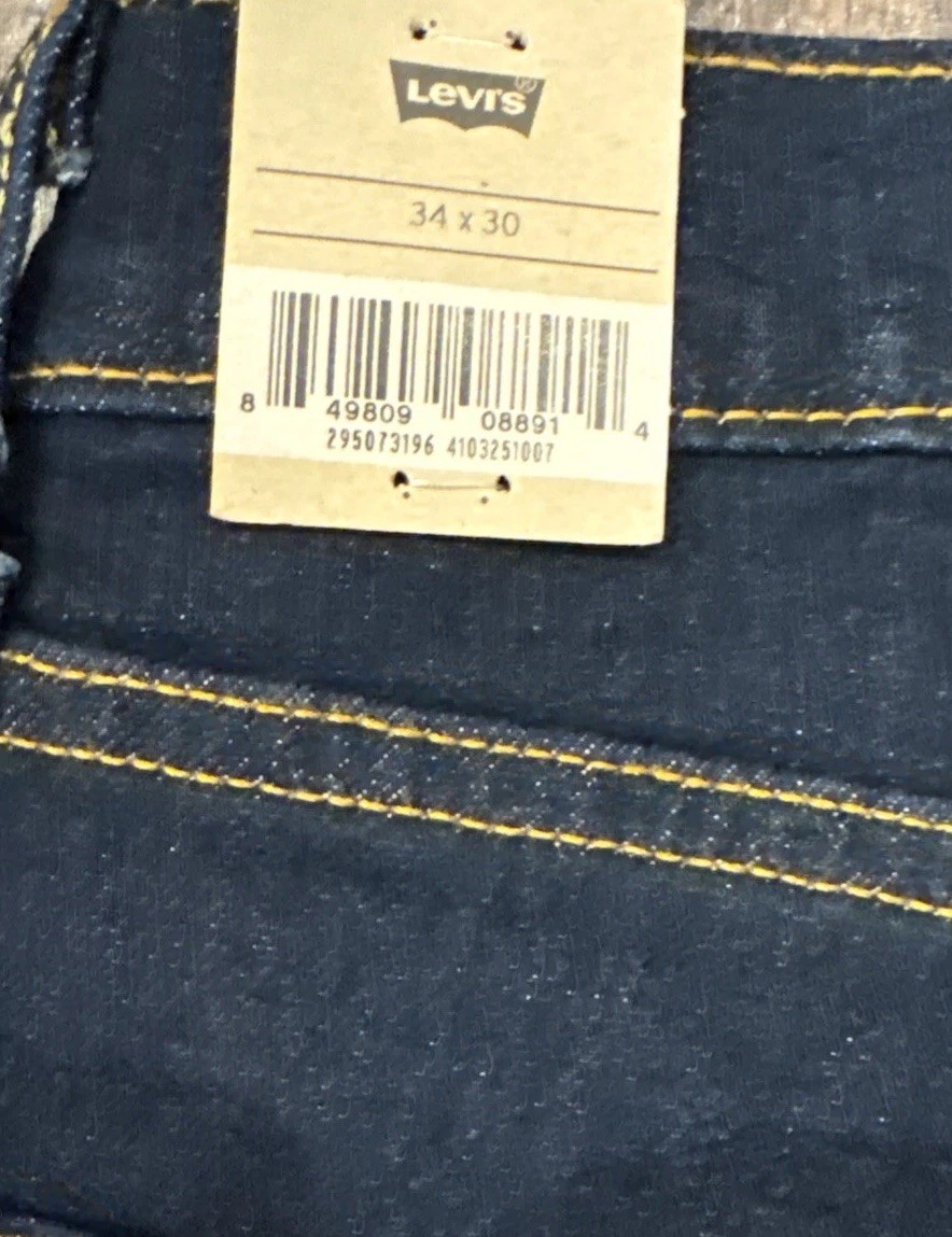 Levi’s 502 Stretch Taper Flex Blue Jeans Men’s 34×30 Dark Wash