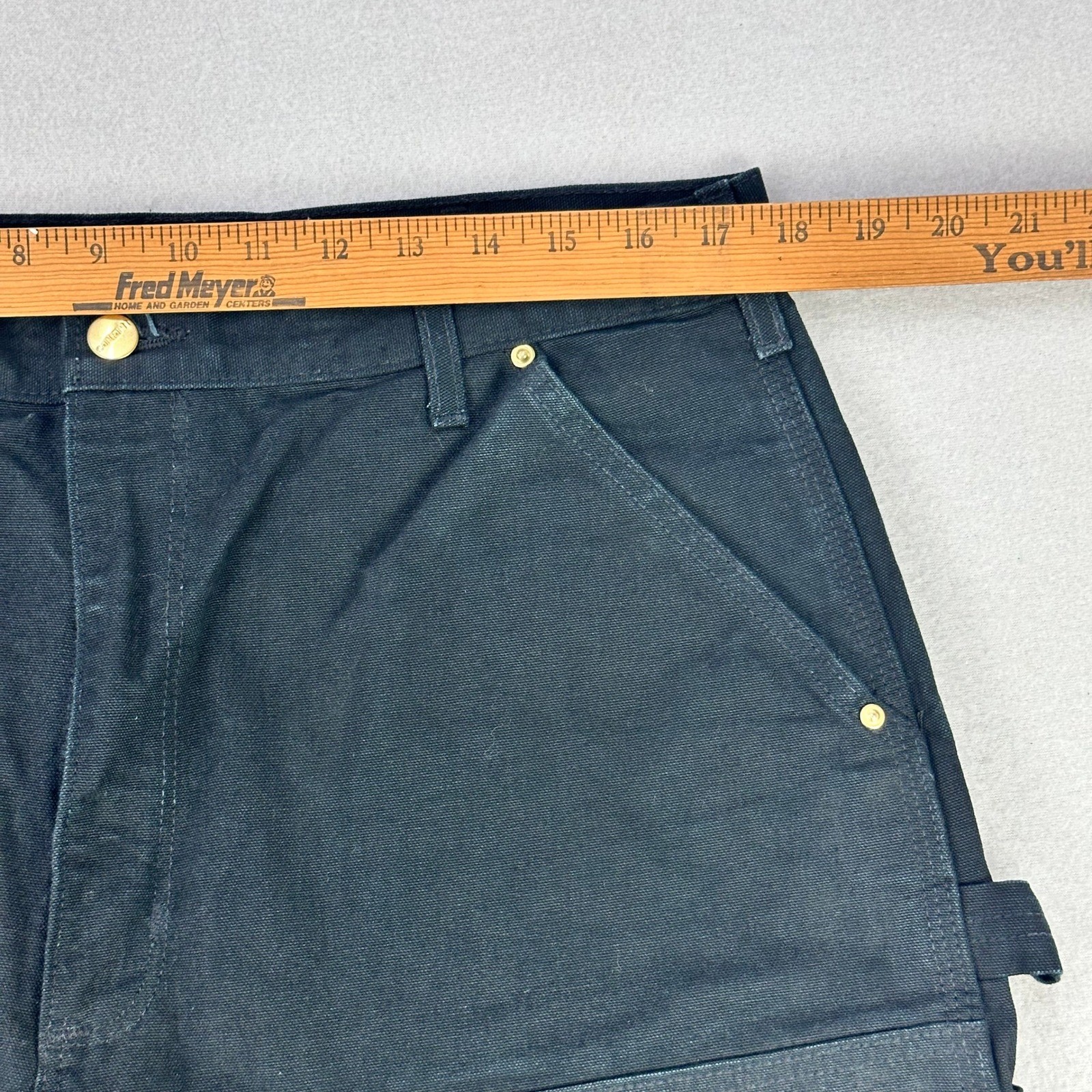 Carhartt Double Knee Work Pants B01-BLK Mens 36×34 Duck Canvas Loose-Fit USA Y2K