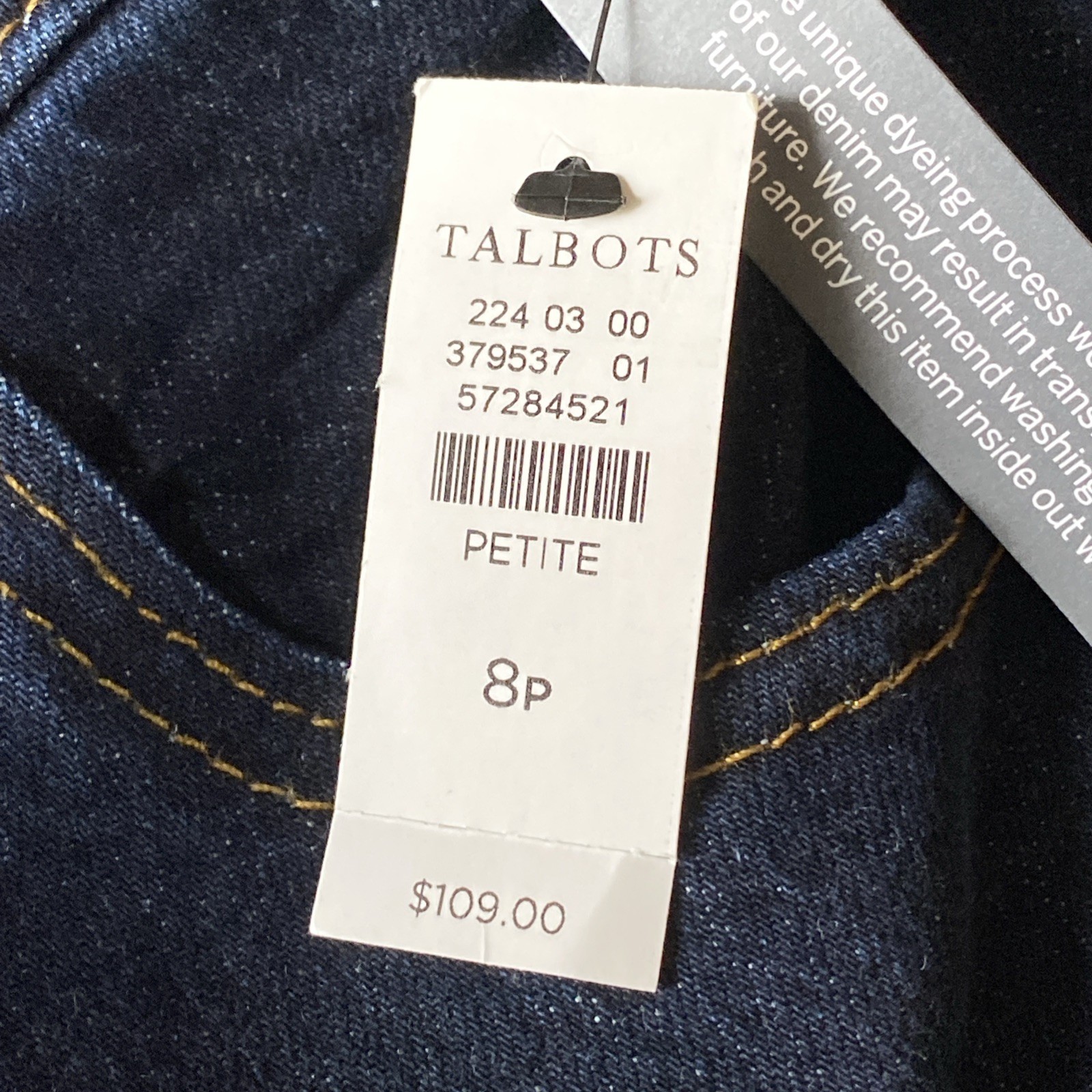 Talbots Jeans Women’s 8P 30×28 Blue High Waist Relaxed Straight Leg Full Length