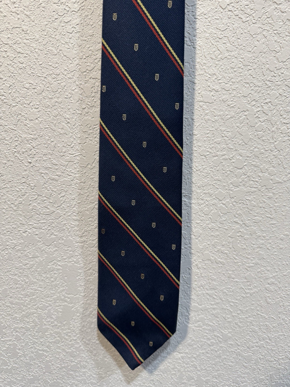 Vintage Prince Consort Golden Clasp The University of Tulsa Logo Tie Polyester