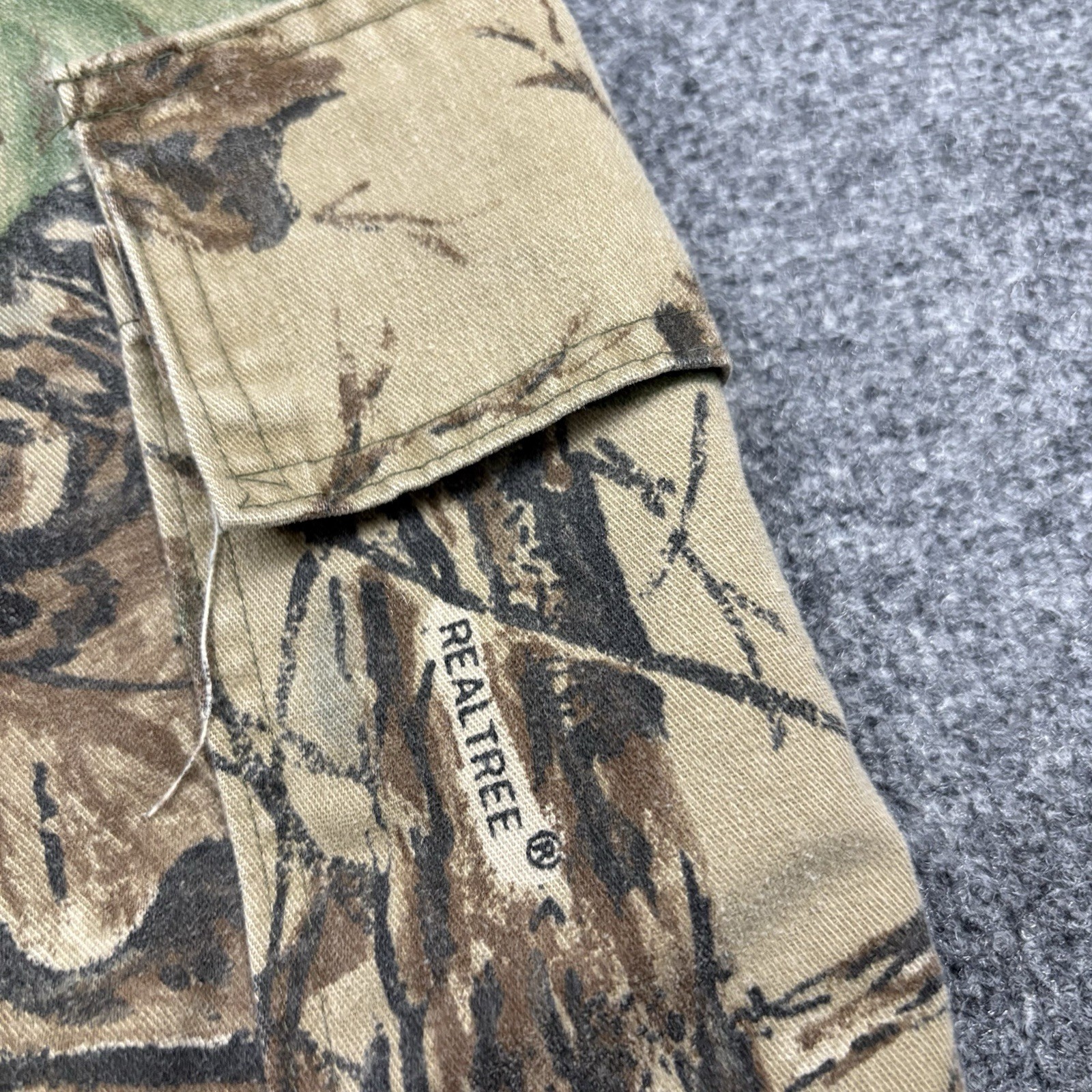 Vintage Reatree Pants Mens 30 Camo Cargo Grunge Hip Hop Skater Hunting 90s USA
