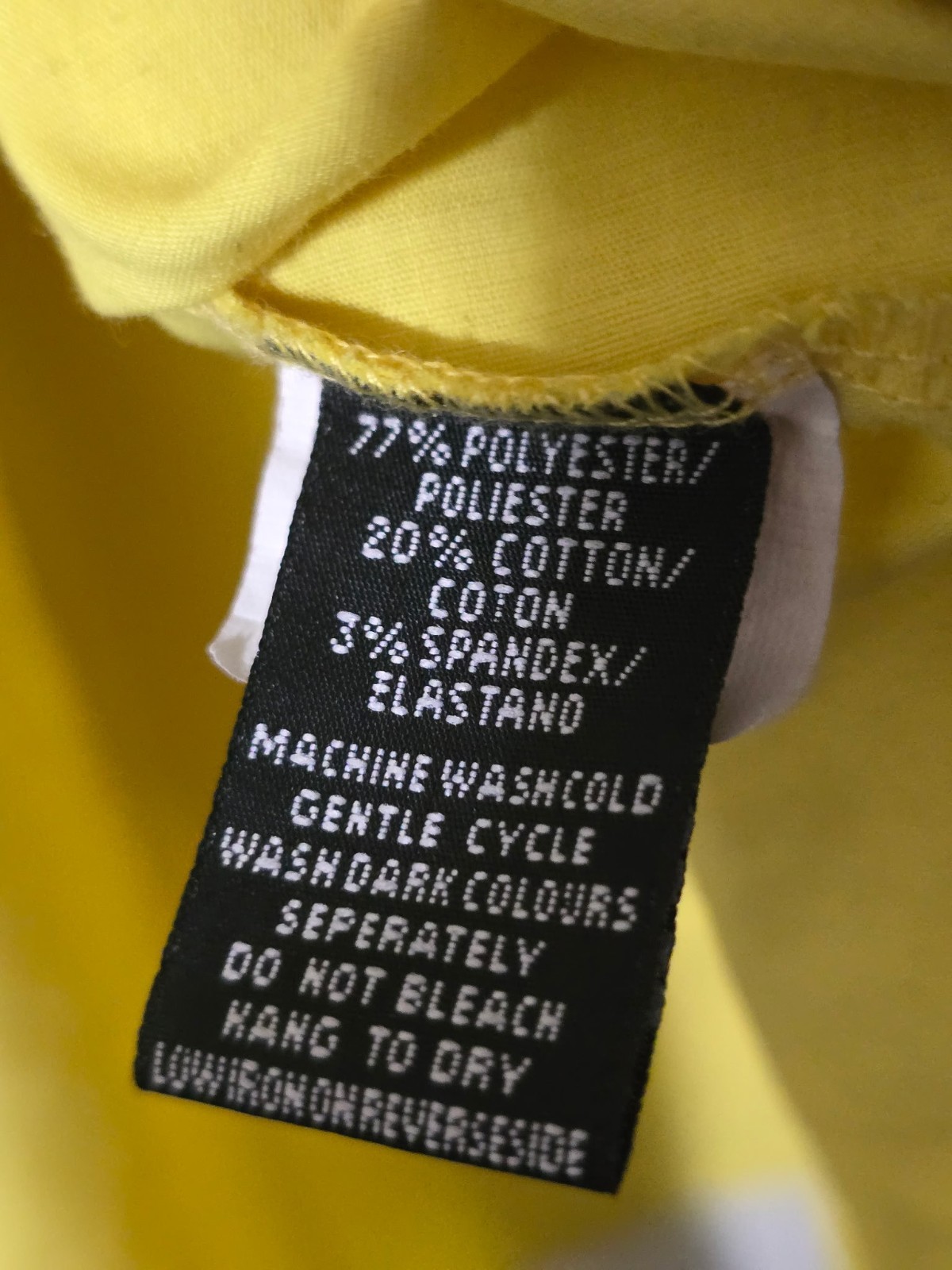 Rich Silks Design High Low Blouse Yellow Rooshed Tie Chest Womans Medium Summer