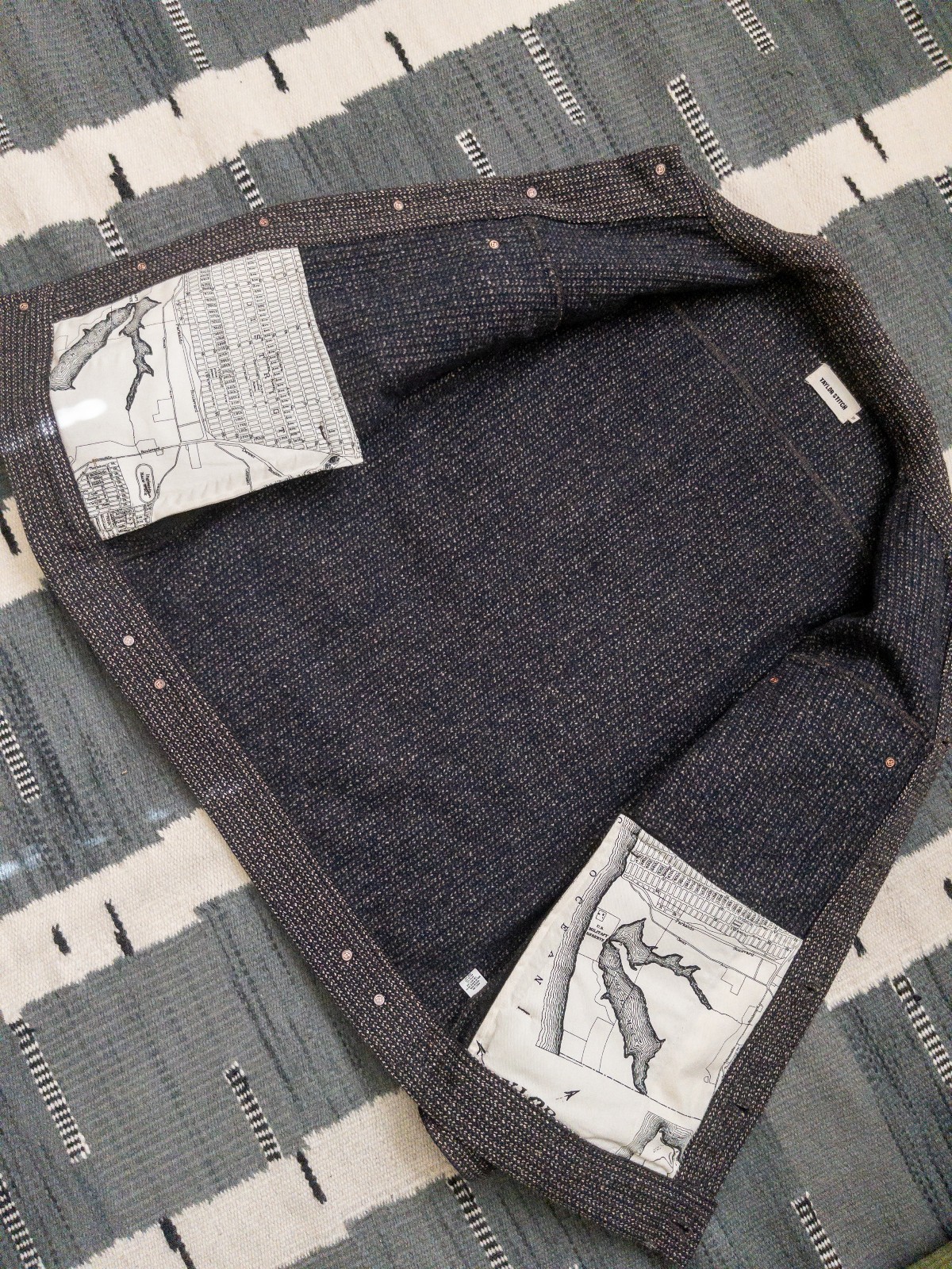 Taylor Stitch Long Haul Jacket Beach Cloth 38 Size Wool Cotton