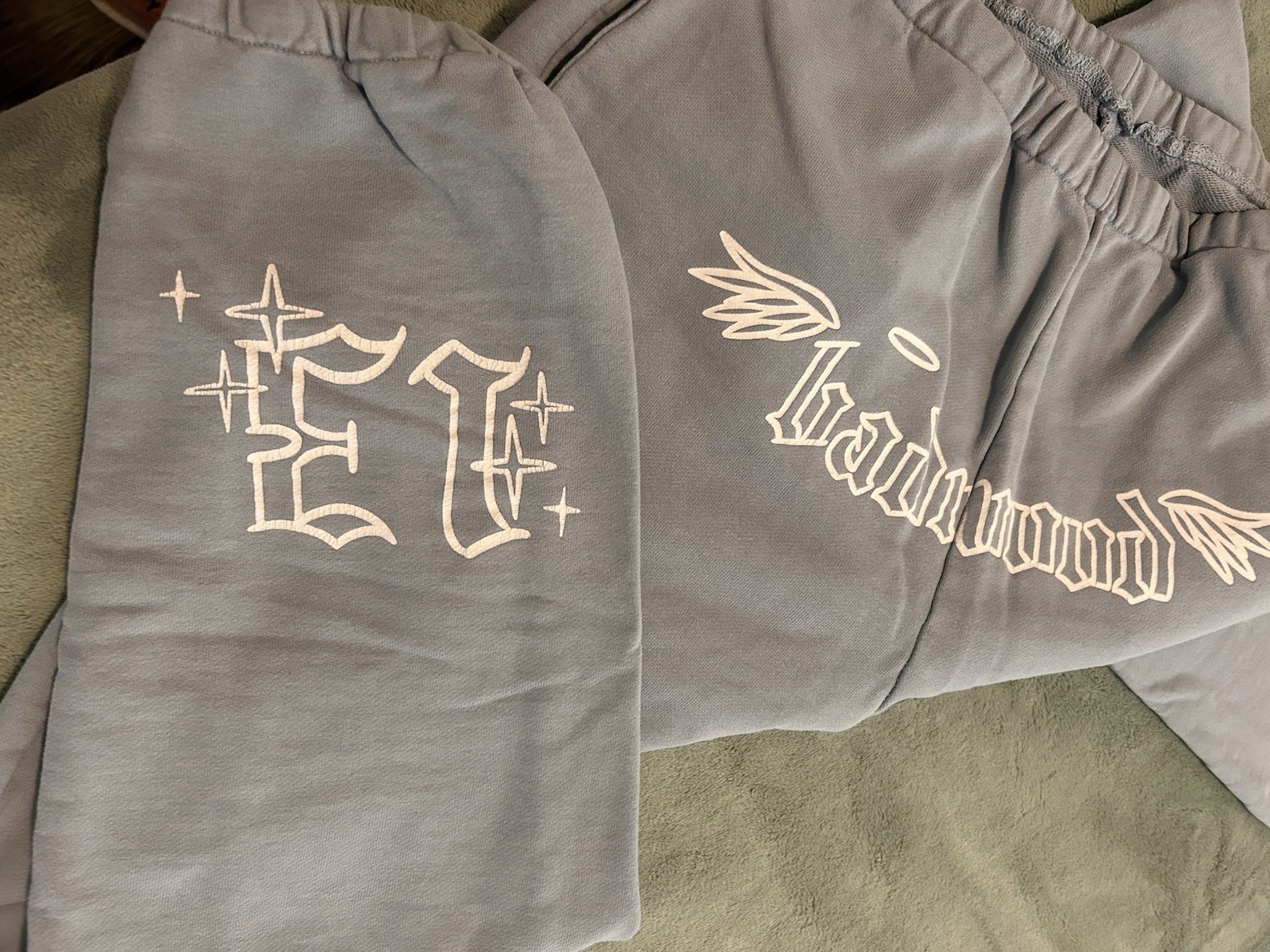 Limited Edition Badwood Jogger Sweatpants M Baby Blue Angel Logo