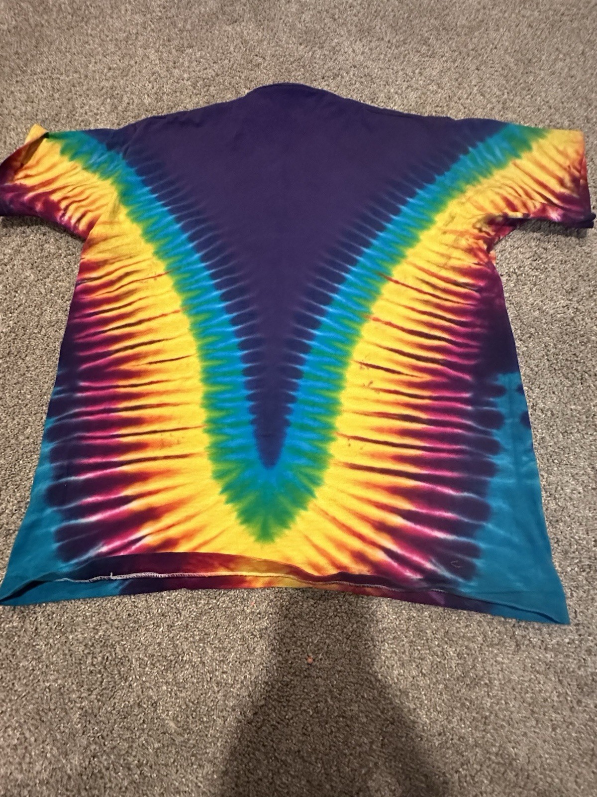 90s Bright Colorful Tye Dye Shirt Single Stitch Made In USA Give Peace A Chance