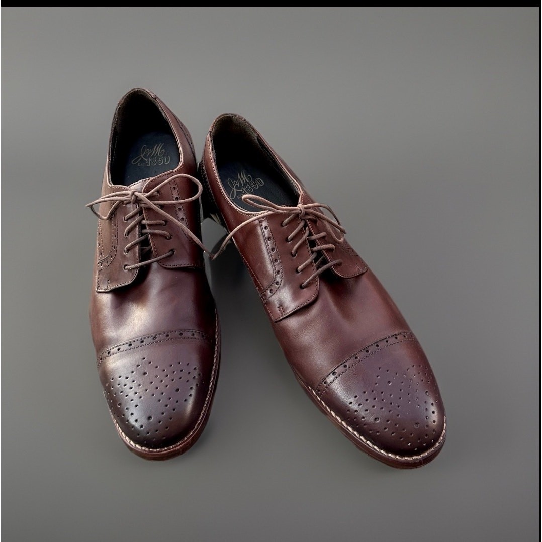 Johnston & Murphy Est. 1850 Men’s Brown Leather Cap Oxford Dress Shoes Size 10M