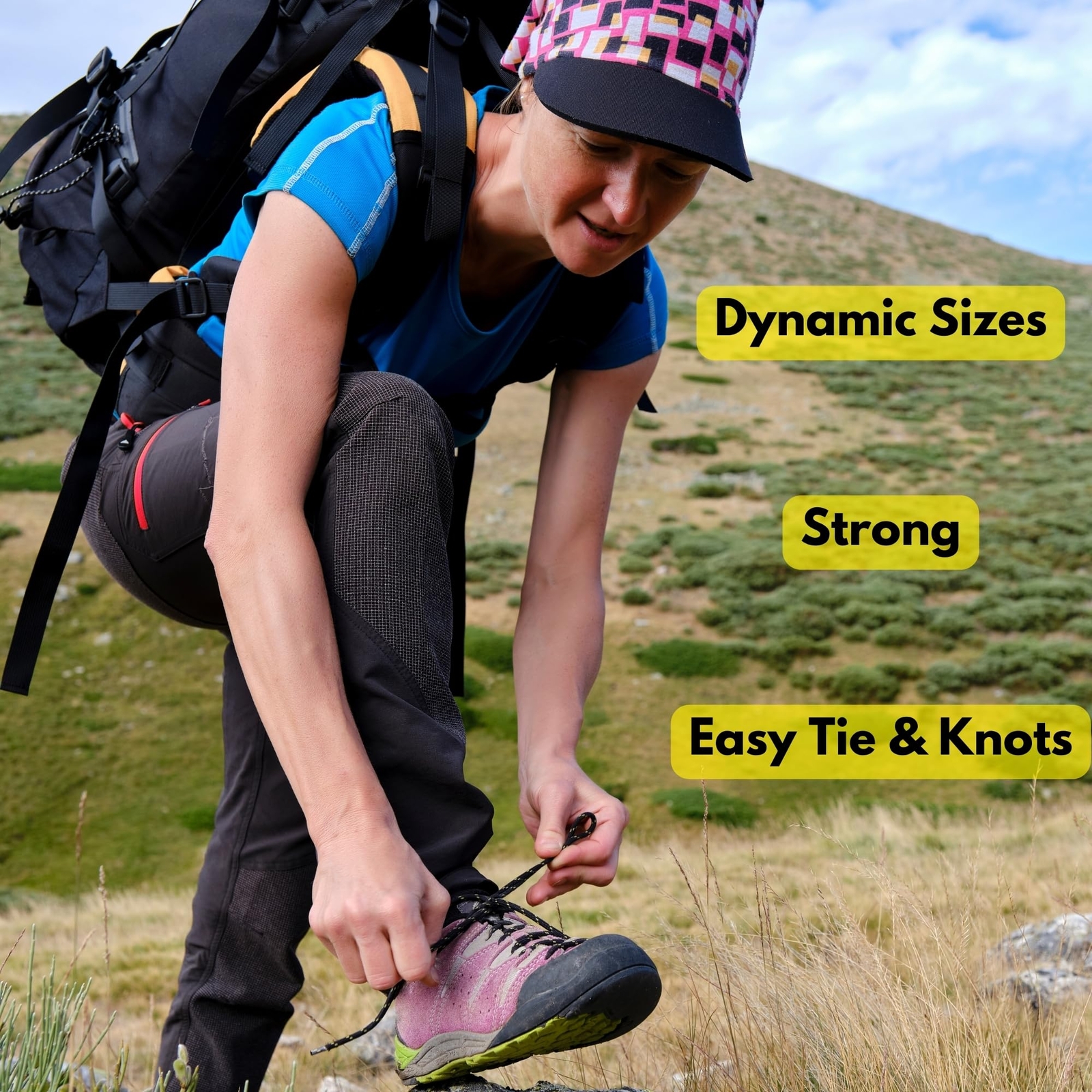 4 Pairs Round Boot Laces – Strong Durable Shoelaces for Work Boots Hiking Sho…
