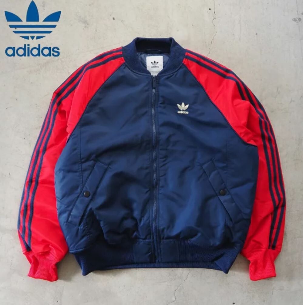 NEW MENS ADIDAS ORIGINALS VARSITY TREFOIL BOMBER JACKET ~SIZE MEDIUM #IZ0410
