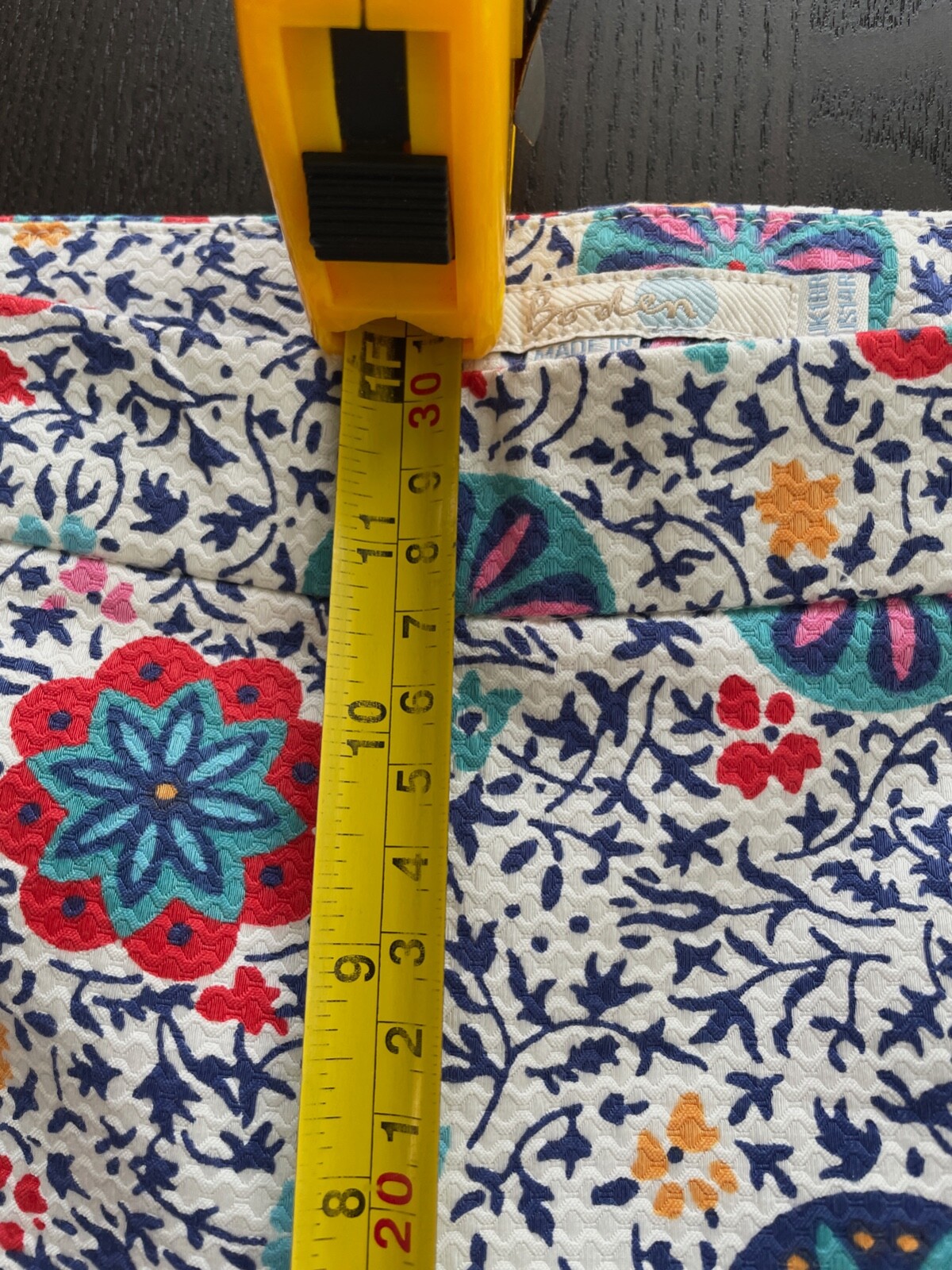 NWOT BODEN Ankle Side Zip Stretch Pants Multi-Color Wms Size 14R Multi-Color