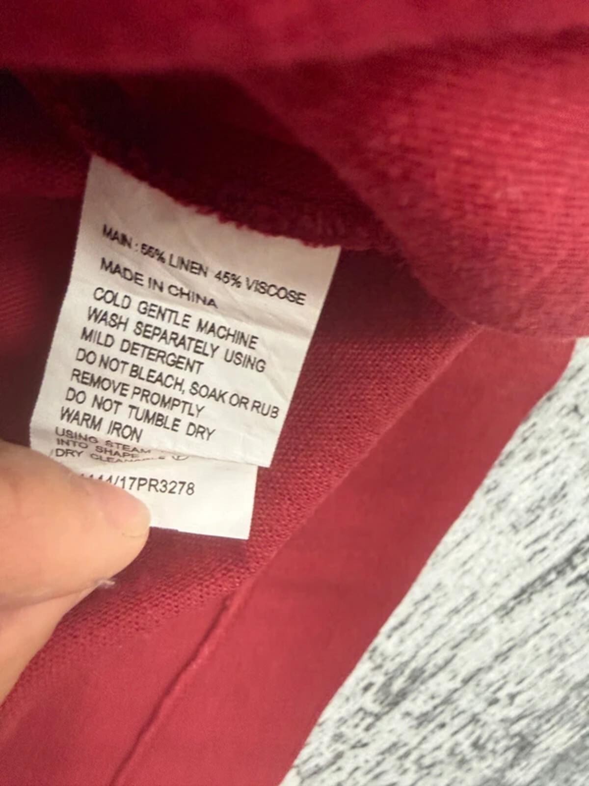 Burgundy Linen Blend Crop Top – Size UK 10 Piper