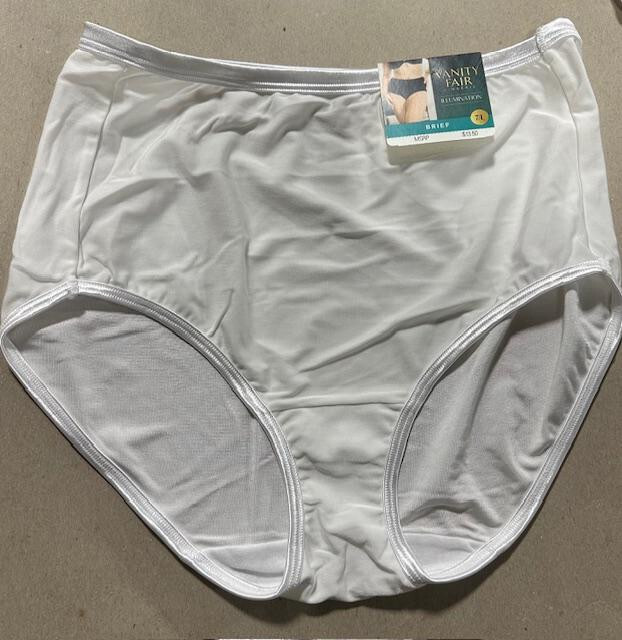 6 Pairs Vanity Fair Illumination BRIEF WHITE 13109 Sz – 6 7 8 9 10 $5 bucks each