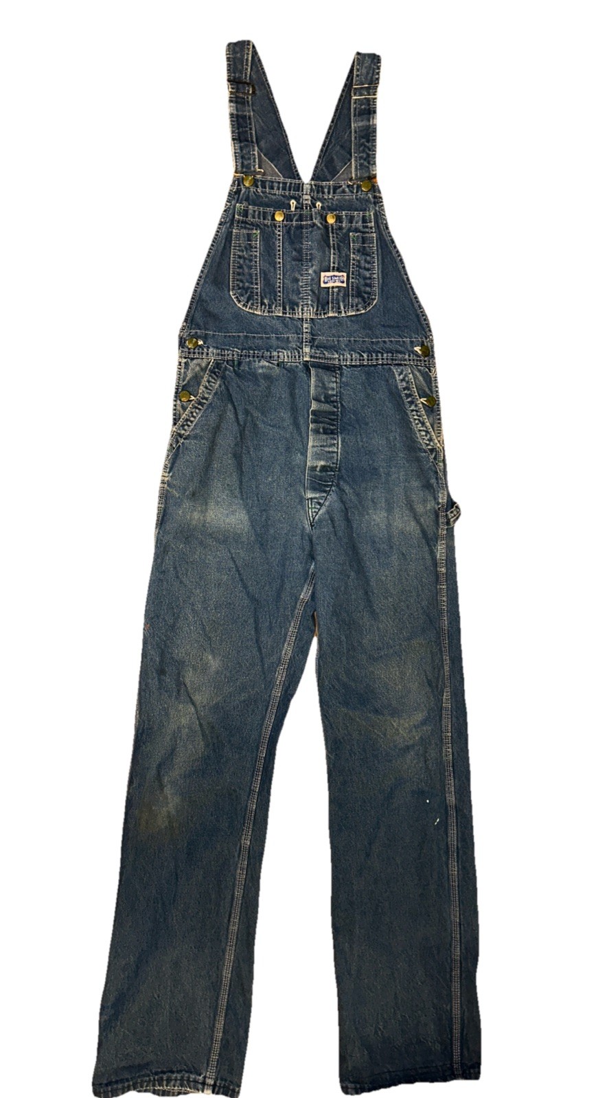 Big Smith Men’s Bib Overalls Workwear Denim Measuring 32X36 Vintage