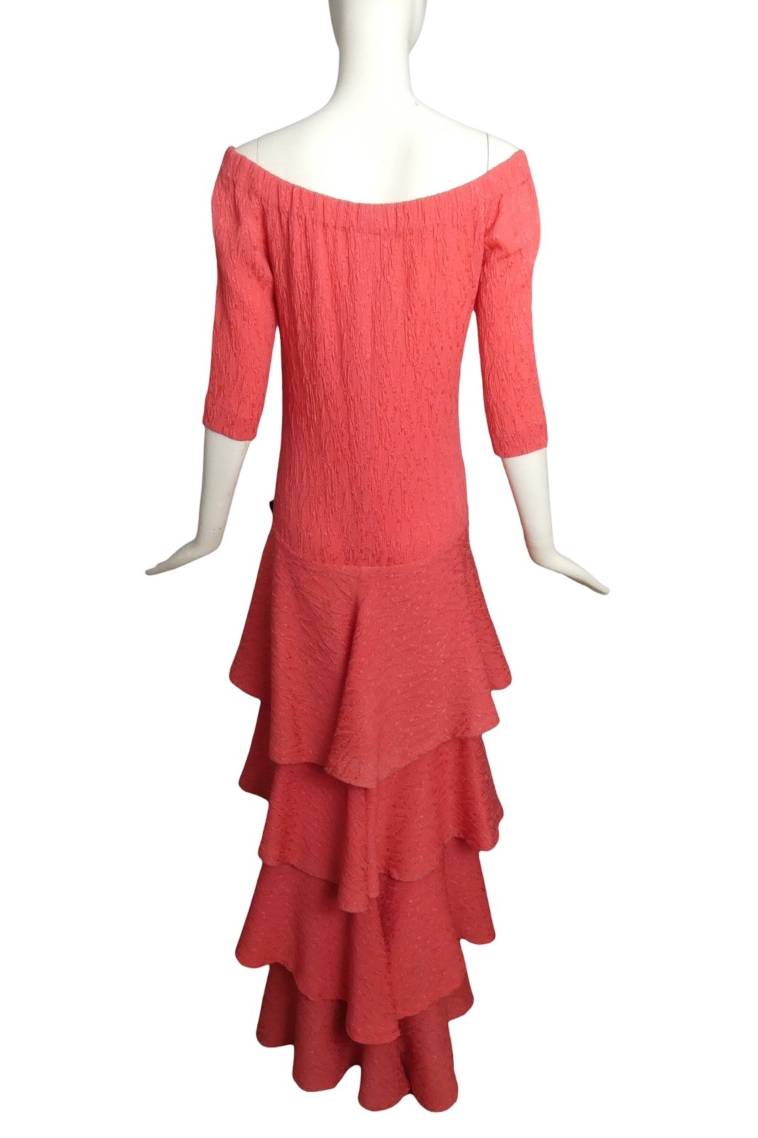 PIERRE CARDIN- 2009 Tiered Knit Evening Dress, Size-6