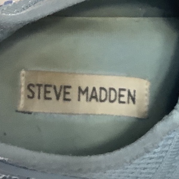 Steve Madden Maxima Rhinestone Knit Chunky Sneakers Blue SM49498654 Womens