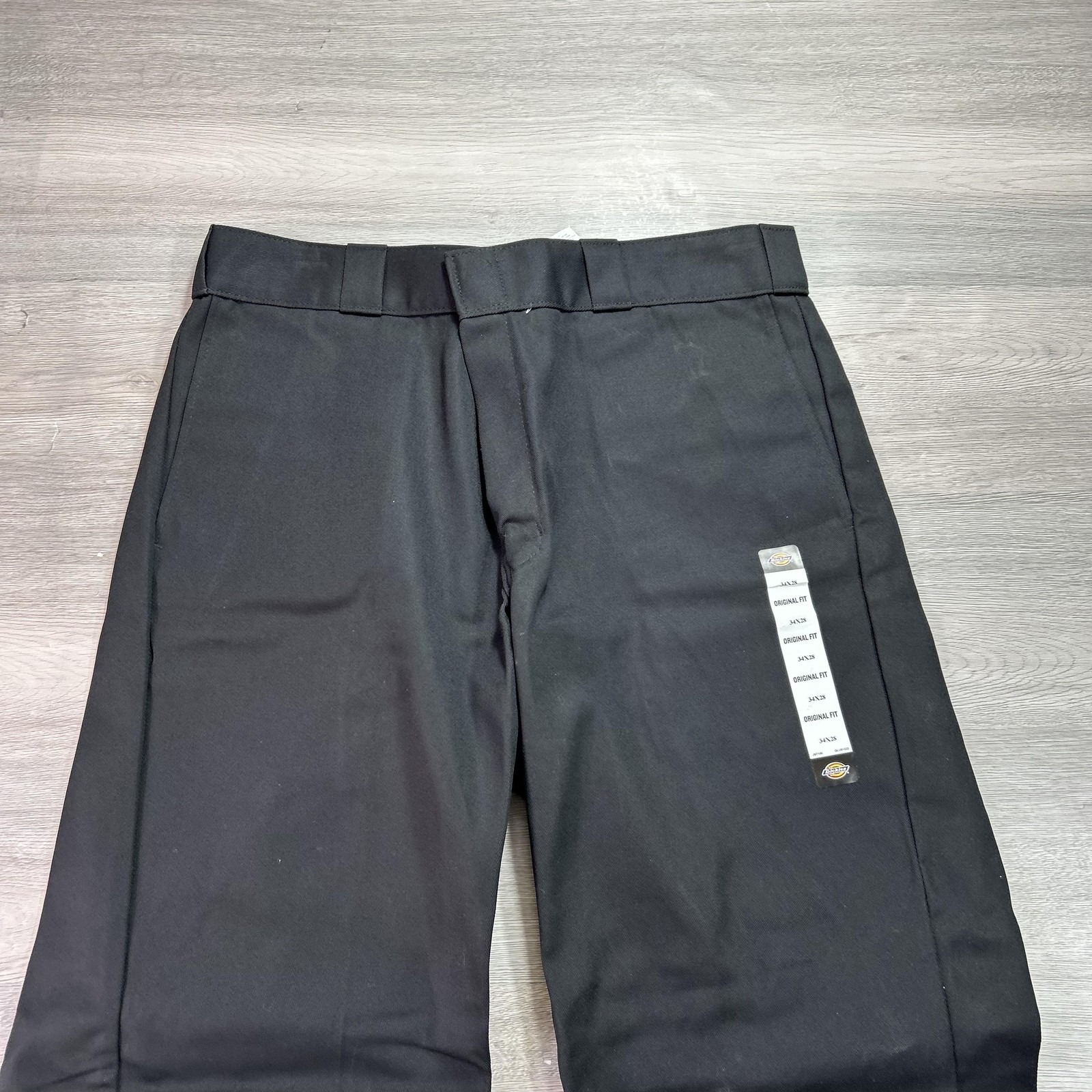 NEW Dickies 874 Original Work Pants Mens 34×28 Black Regular Fit Chino Workwear