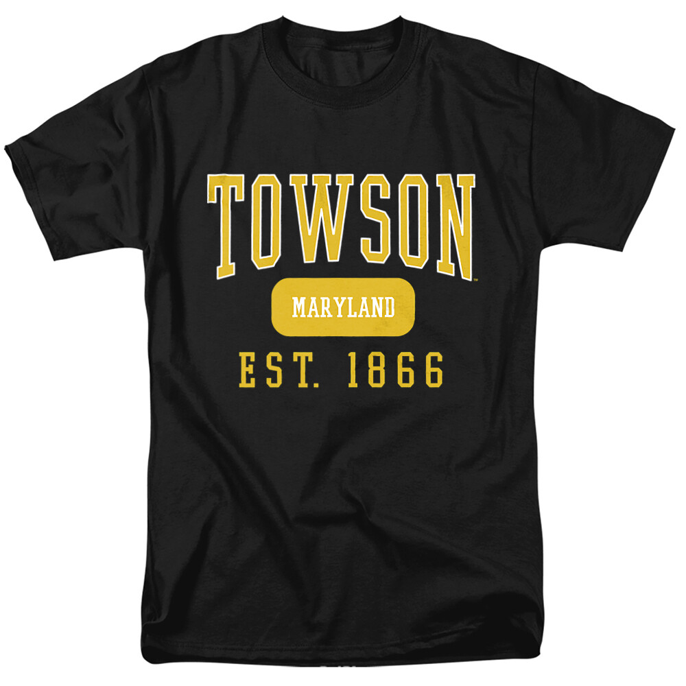 Towson University Adult T-Shirt Founded Date, Black, S-7XL