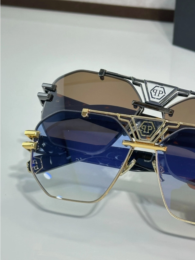 PHILIPP PLEIN 077M Luxury Square Sunglasses 63-15-150 Unisex