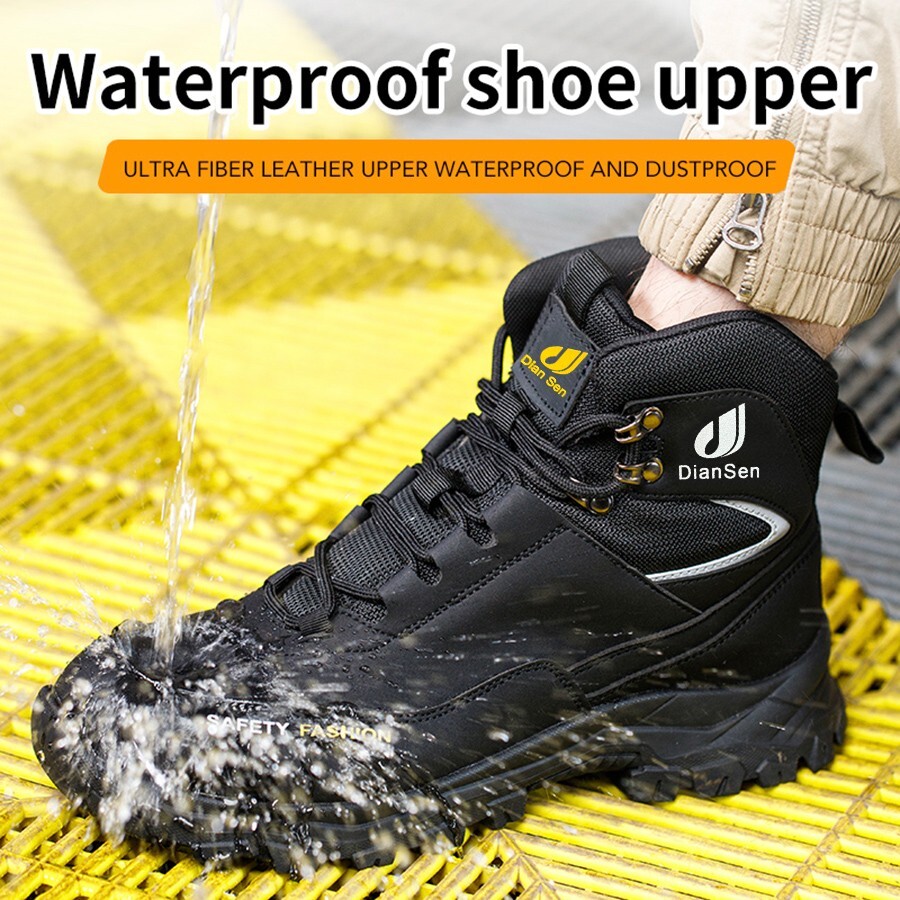 Mens Waterproof Work Boots steel toe sneakers Safety Shoes Indestructible shoes