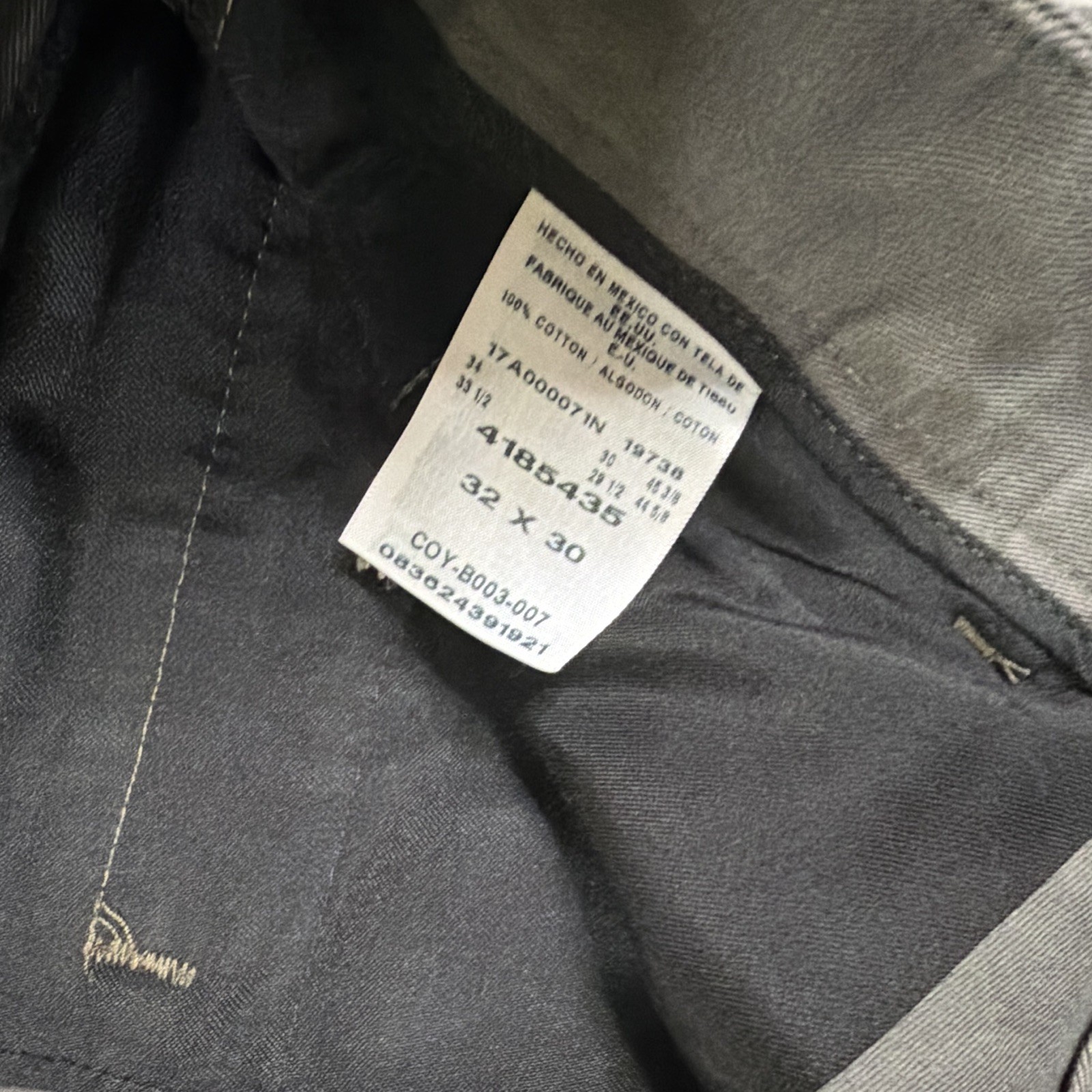 Lee Never Iron Men’s 32×30 Gray Pleated Relaxed Fit Dress Pants Wrinkle Free