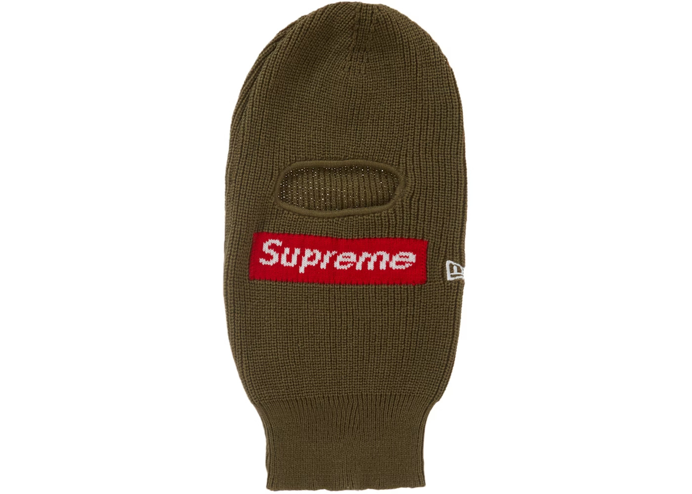 Supreme X New Era Ski Mask Box Logo Balaclava Olive FW22 NEW Authentic