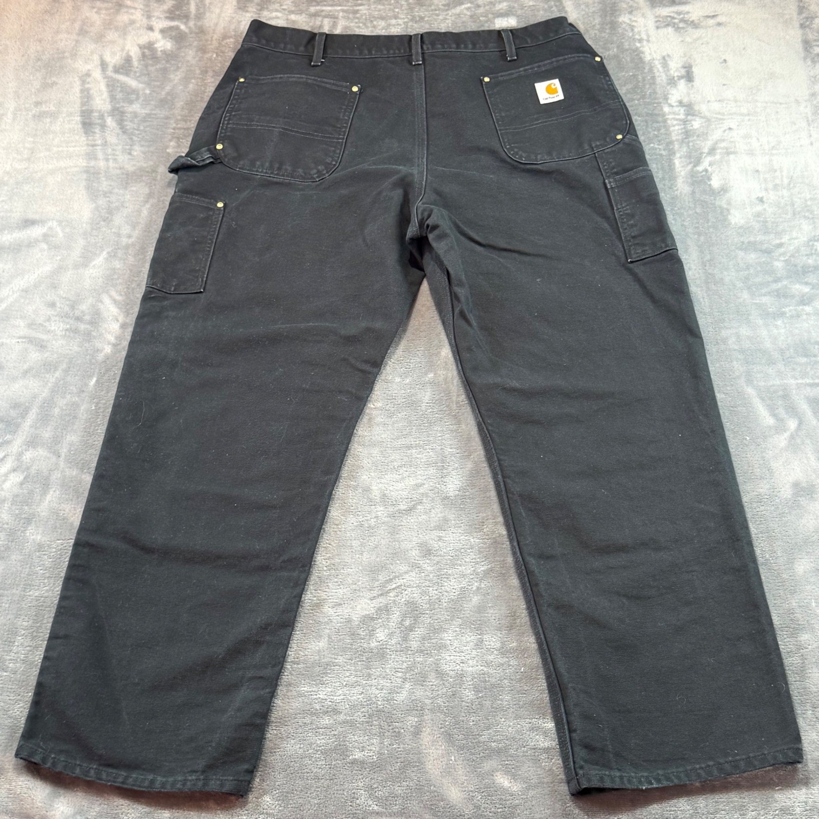 Carhartt B01BLK Double Front Work Pants Mens 40×32 Black Duck Canvas Made in USA