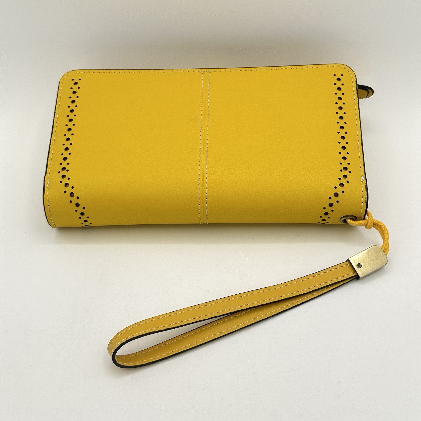Yellow Sendefn Wallet Holds 26 Cards With Strap Zipper Pouch Cash Slots