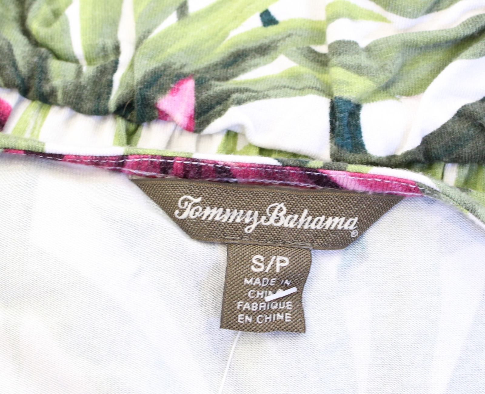 Tommy Bahama Proteia Garden Palm Floral Print Ruched Blouson Tank Dress Size S