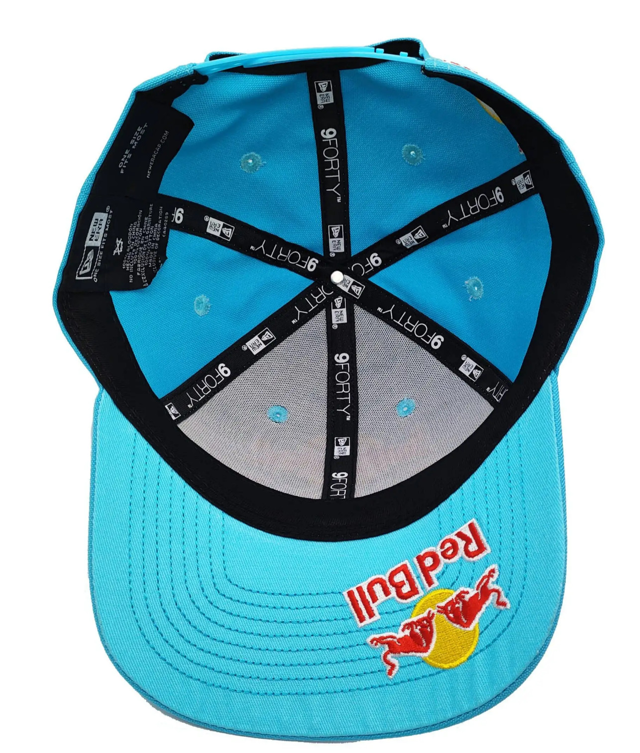R- Turquoise Red Bull Canvas Baseball Cap. Racing. F1. MotoGP. Supercross
