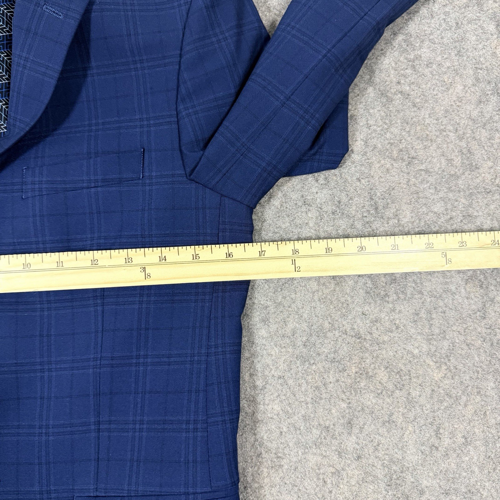 Tallia 2-Button Blazer Jacket Men’s Sz (Measurement See Picture) Blue Glen Check