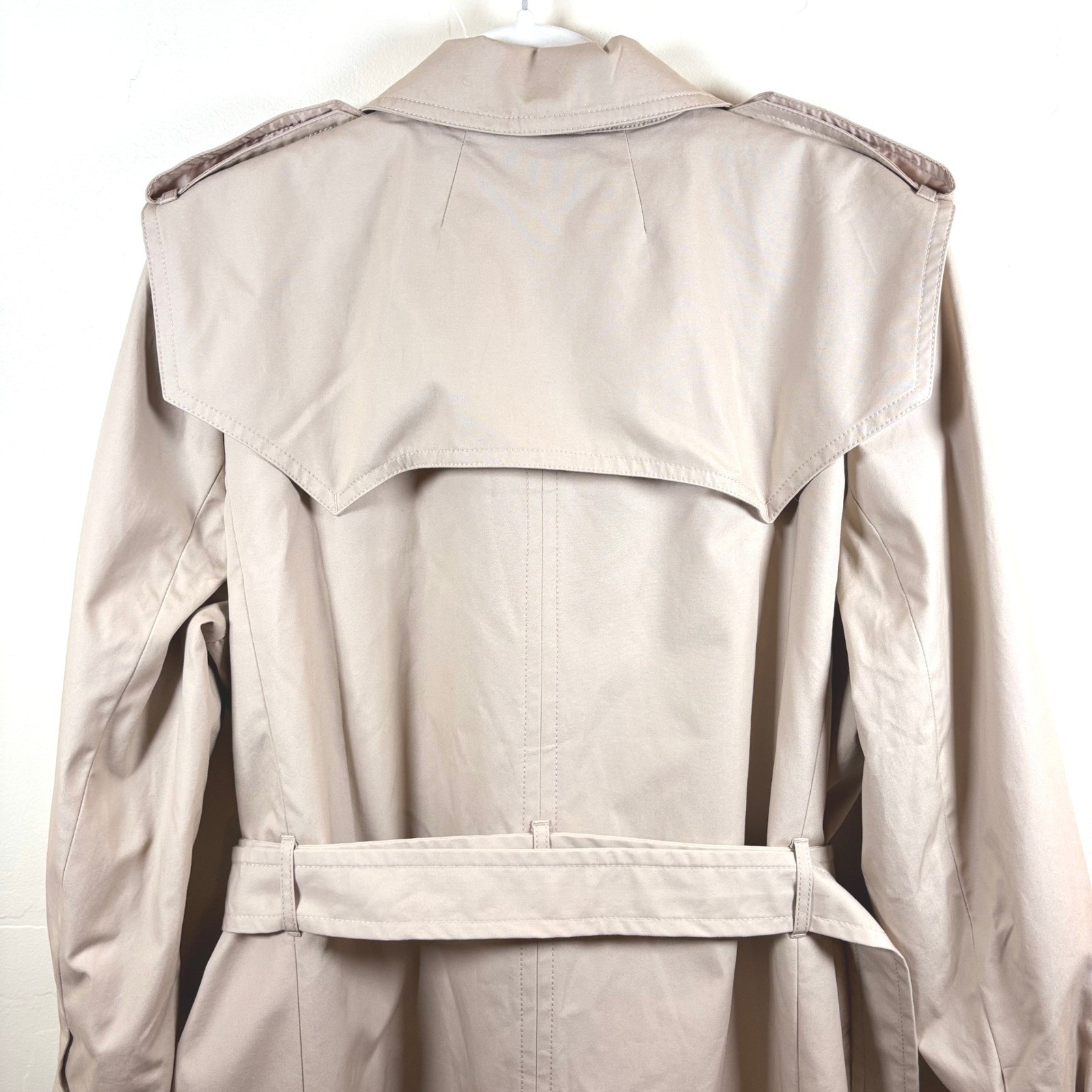 J.Crew Womens Double-Breasted Belted Trench Coat Sz 16 Khaki Canvas Preppy NEW