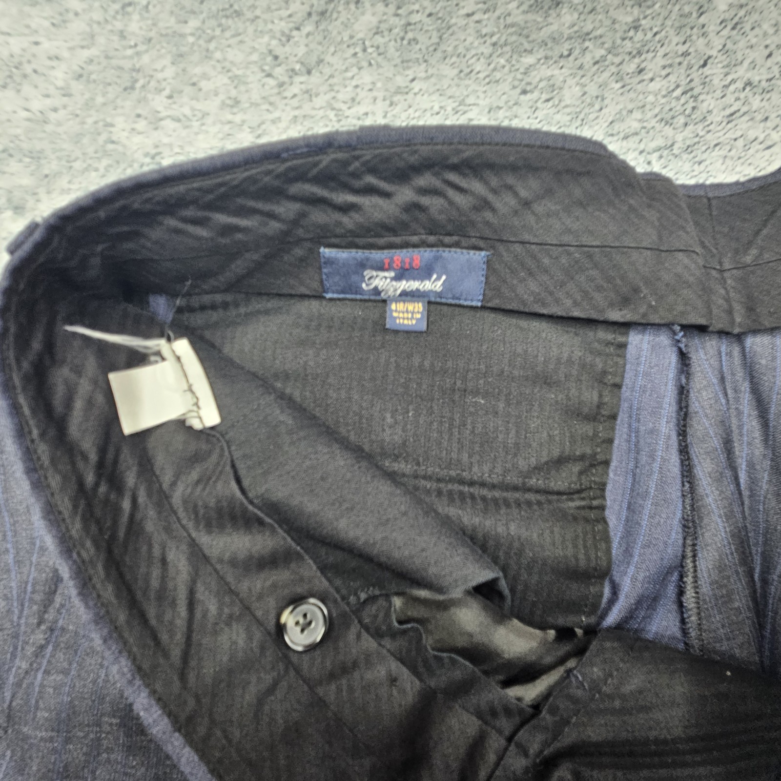 Brooks Brothers Pants 1818 Fitzgerald 35×31 Pinstripe Trousers Made In Italy