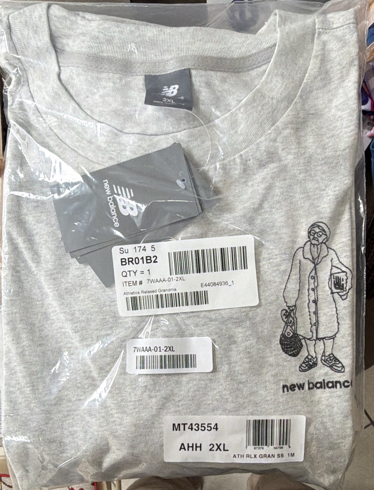 New Balance Athletics Rare Embroidered Relaxed Grandma – Crew Neck Tee – 2XL