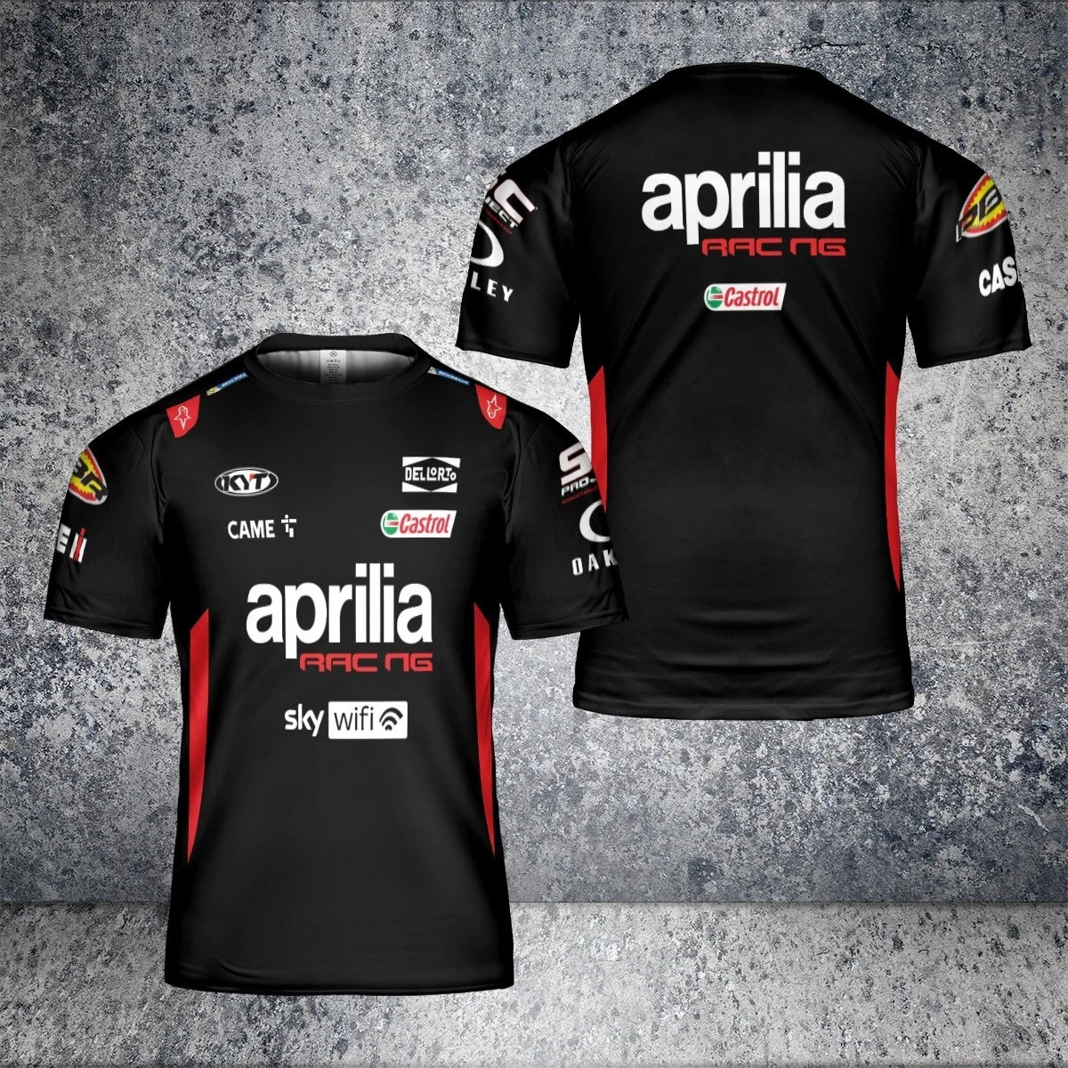 Personalized Name Sponsor Aprilia Racing Team MotoGP T-Shirt Gifts – All Size