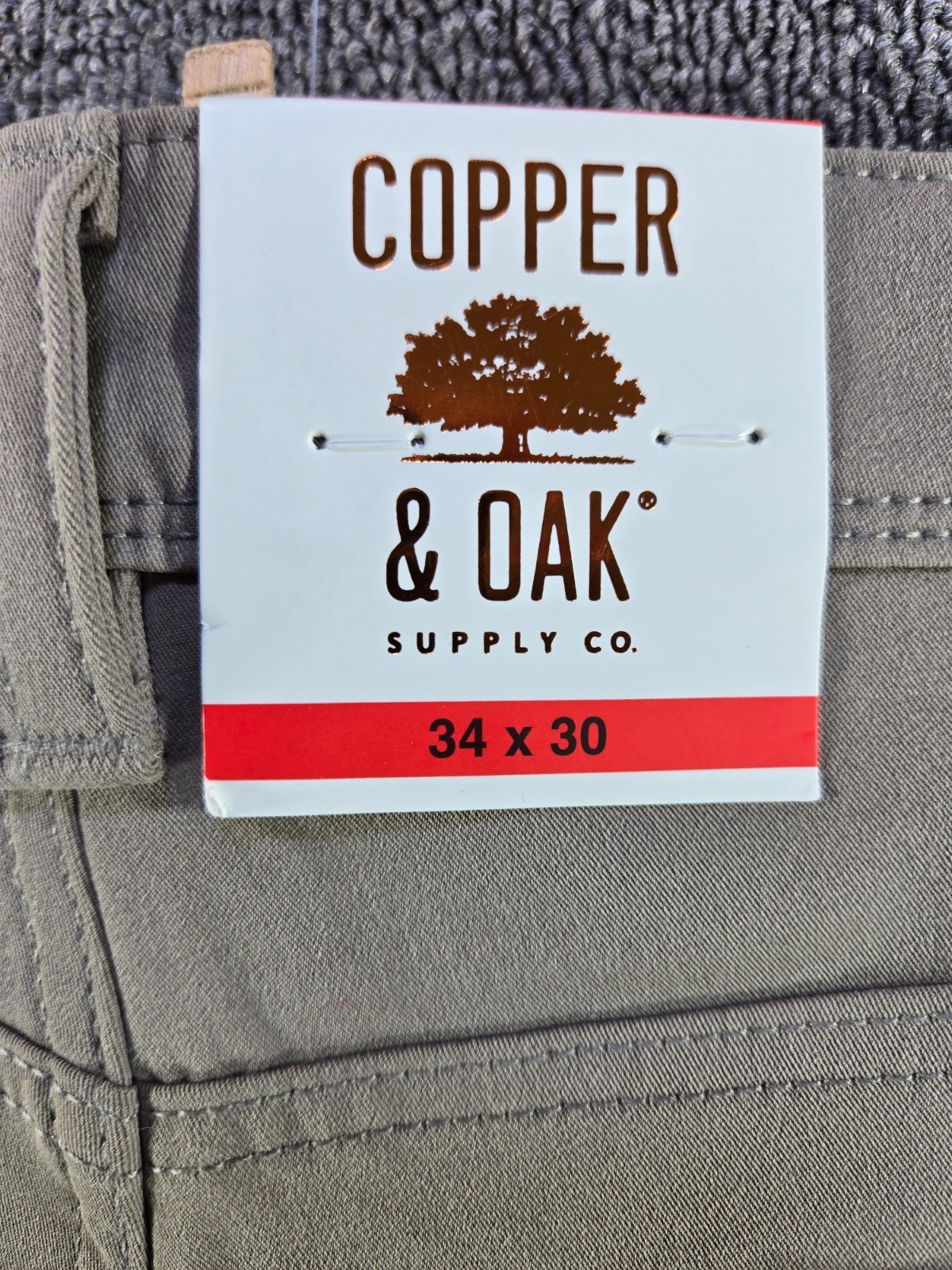 Copper and Oak Pants Men’s 34×30 NWT Stretch Hiking Tan Outdoor