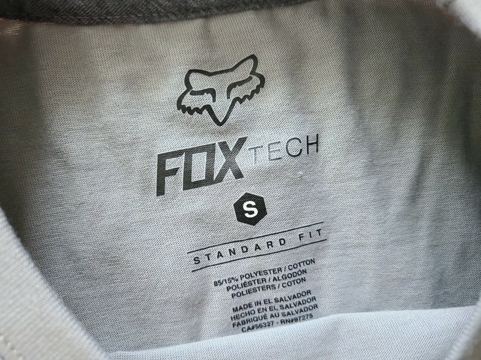 EUC Fox Tech TruDri Men’s Short Sleeve T Shirt Color Gray Size Small S